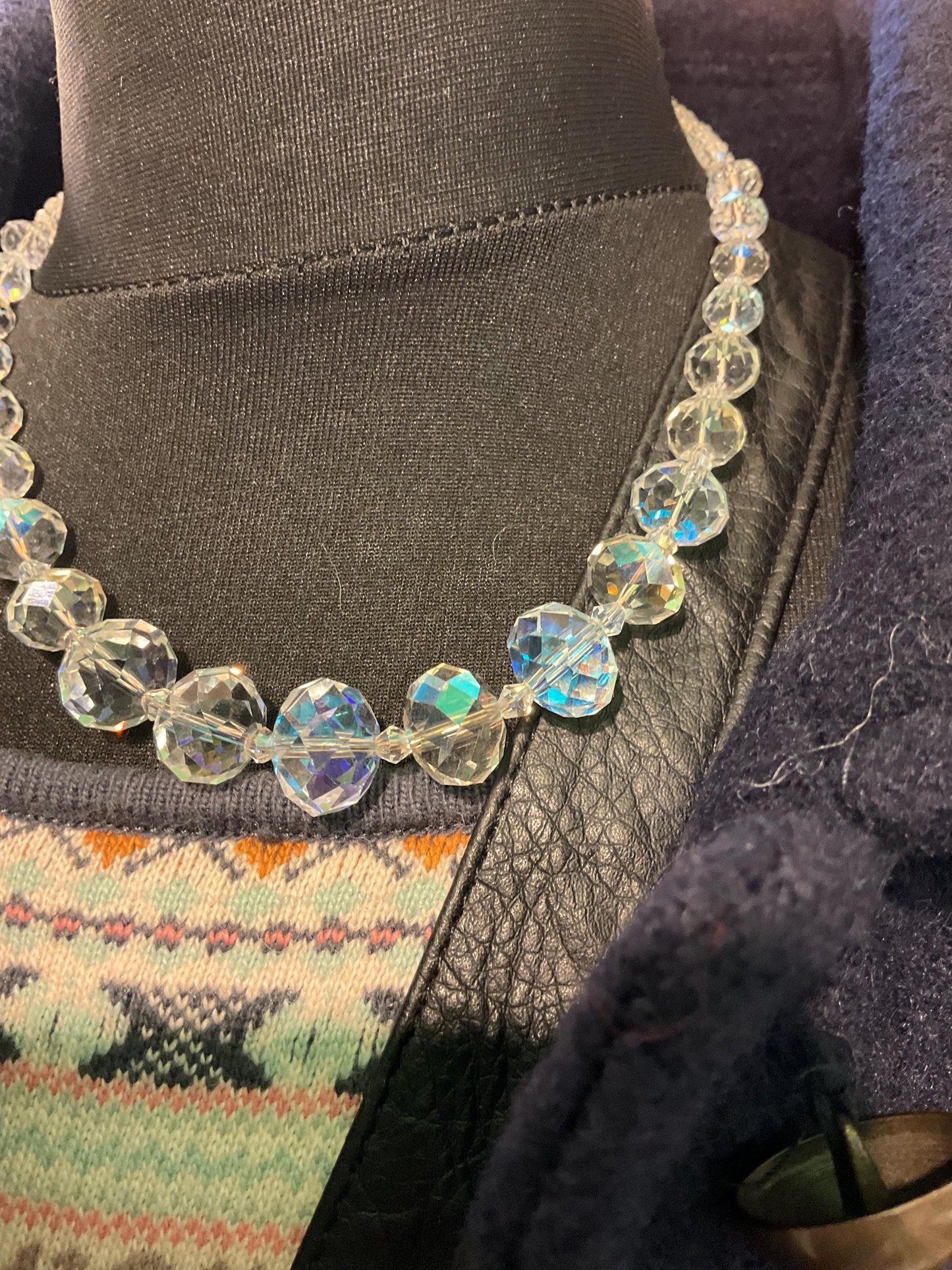 Vintage Kirks Folly Aurora Borealis Crystal Beaded Necklace - Sustainable Gift and Fashion