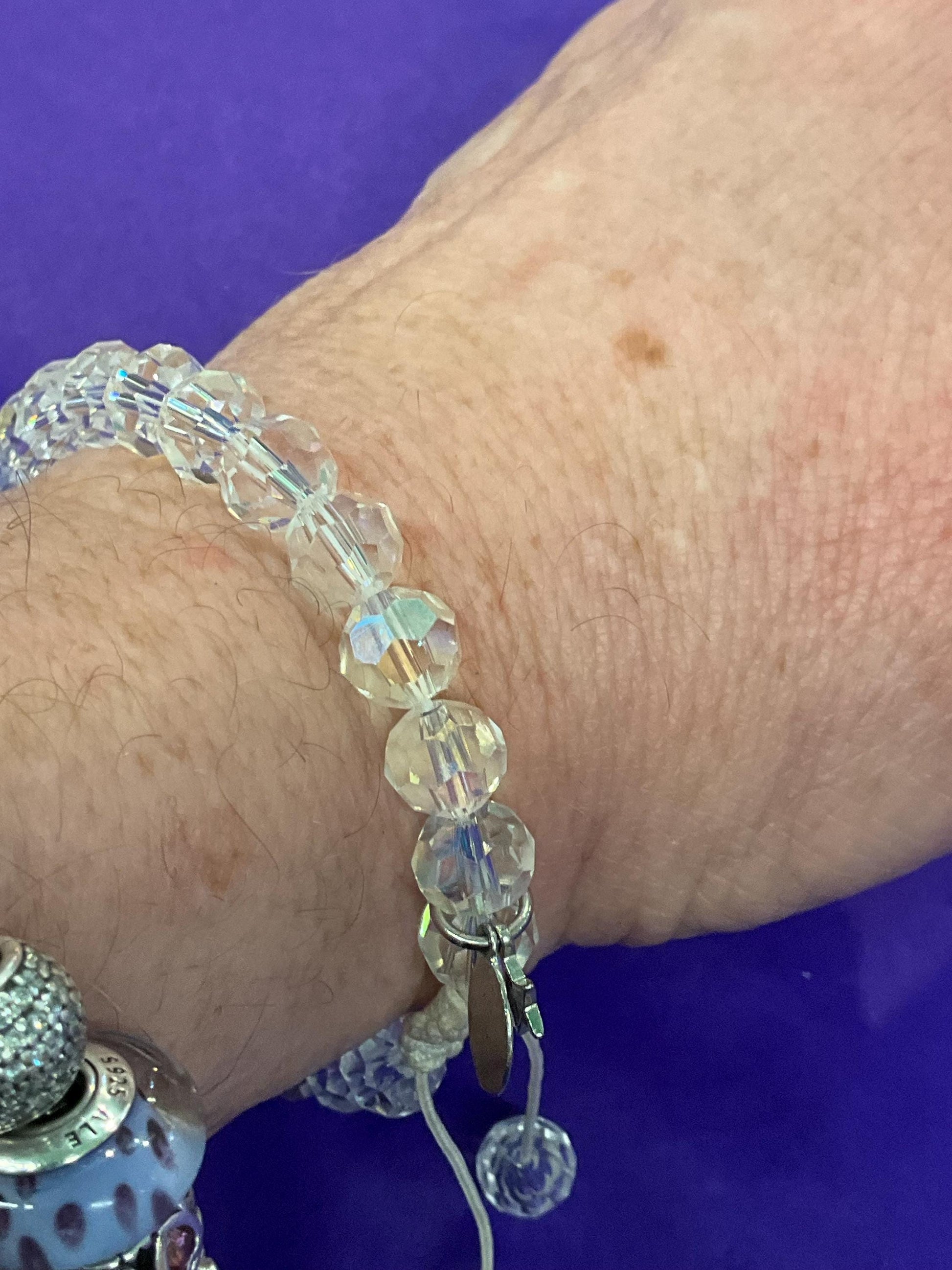 Vintage Kirk’s Folly Aurora Borealis Crystal Adjustable Beaded Bracelet - Sustainable Gift