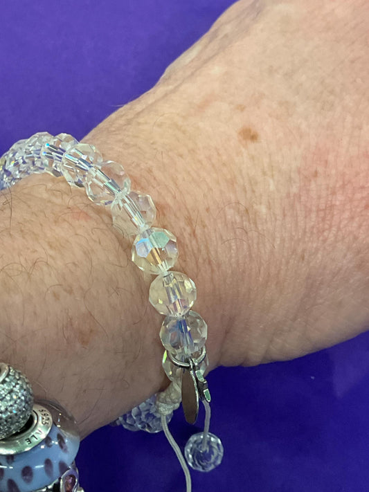 Vintage Kirk’s Folly Aurora Borealis Crystal Adjustable Beaded Bracelet - Sustainable Gift