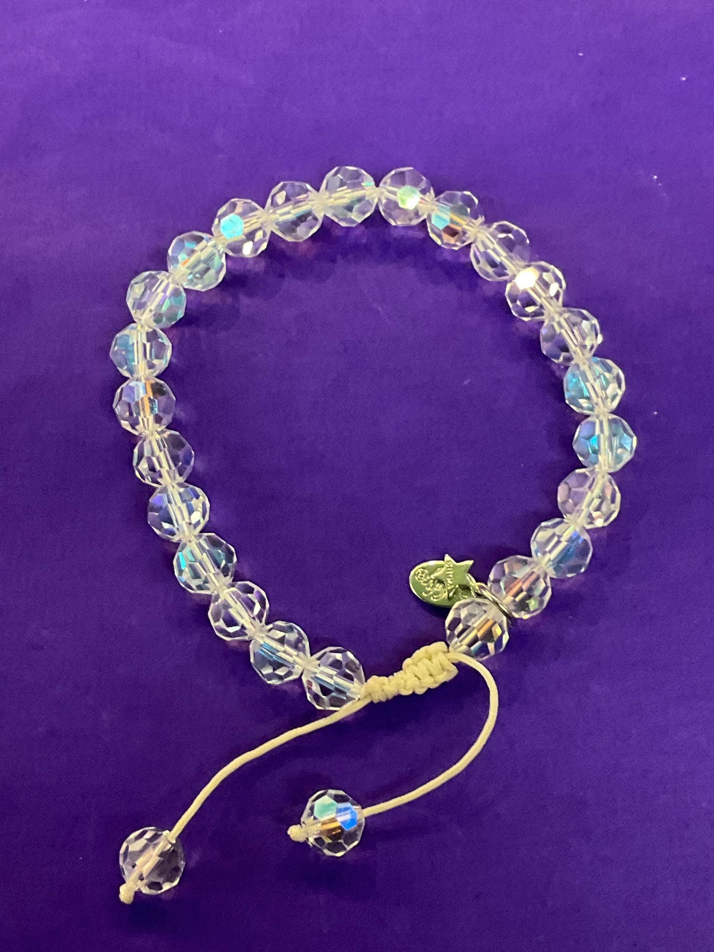 Vintage Kirk’s Folly Aurora Borealis Crystal Adjustable Beaded Bracelet - Sustainable Gift