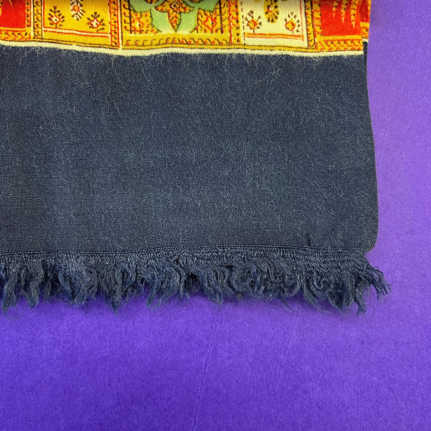 Vintage 1960s Gents Fine Wool Paisley Double Sided Scarf - Sustainable Fashion and Gift