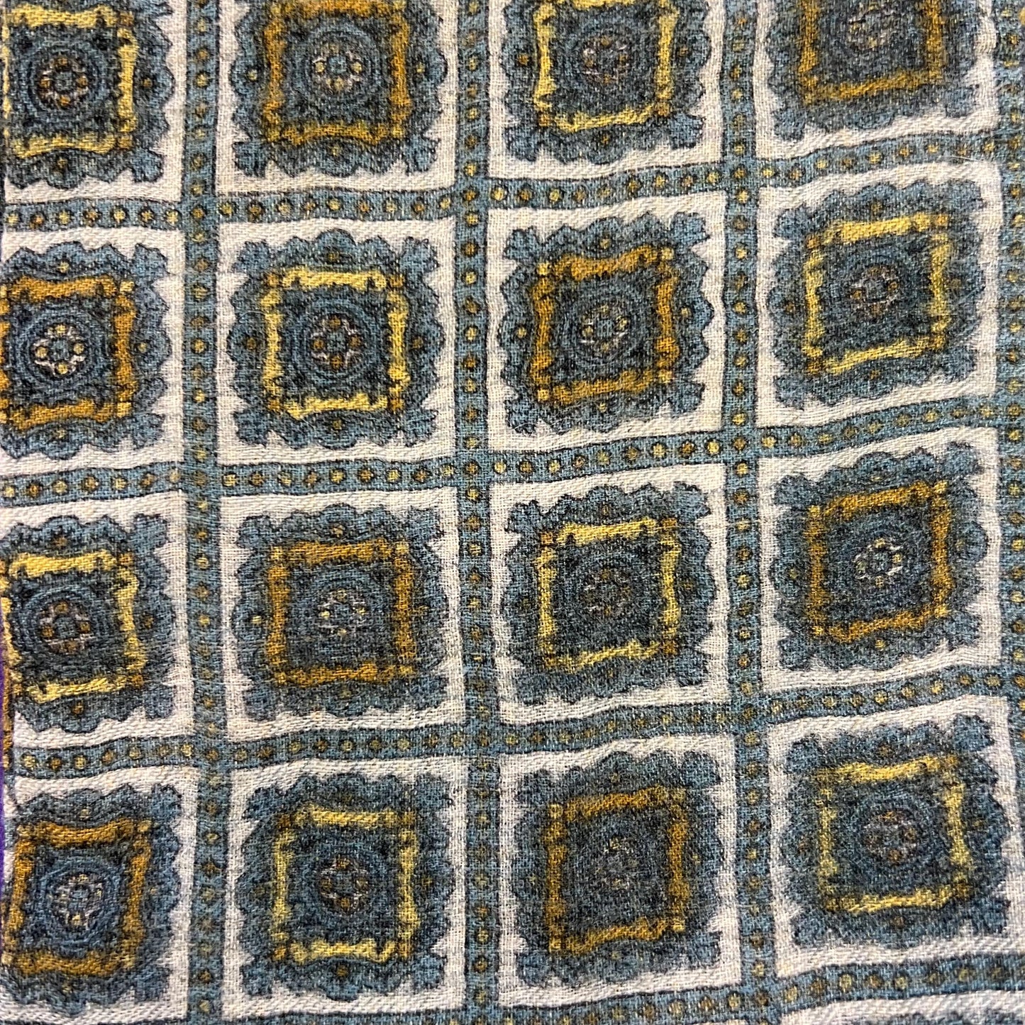Vintage 1950/60s Gents Narrow Pure Wool Paisley Fringed Scarf - Sustainable Fashion and Gift