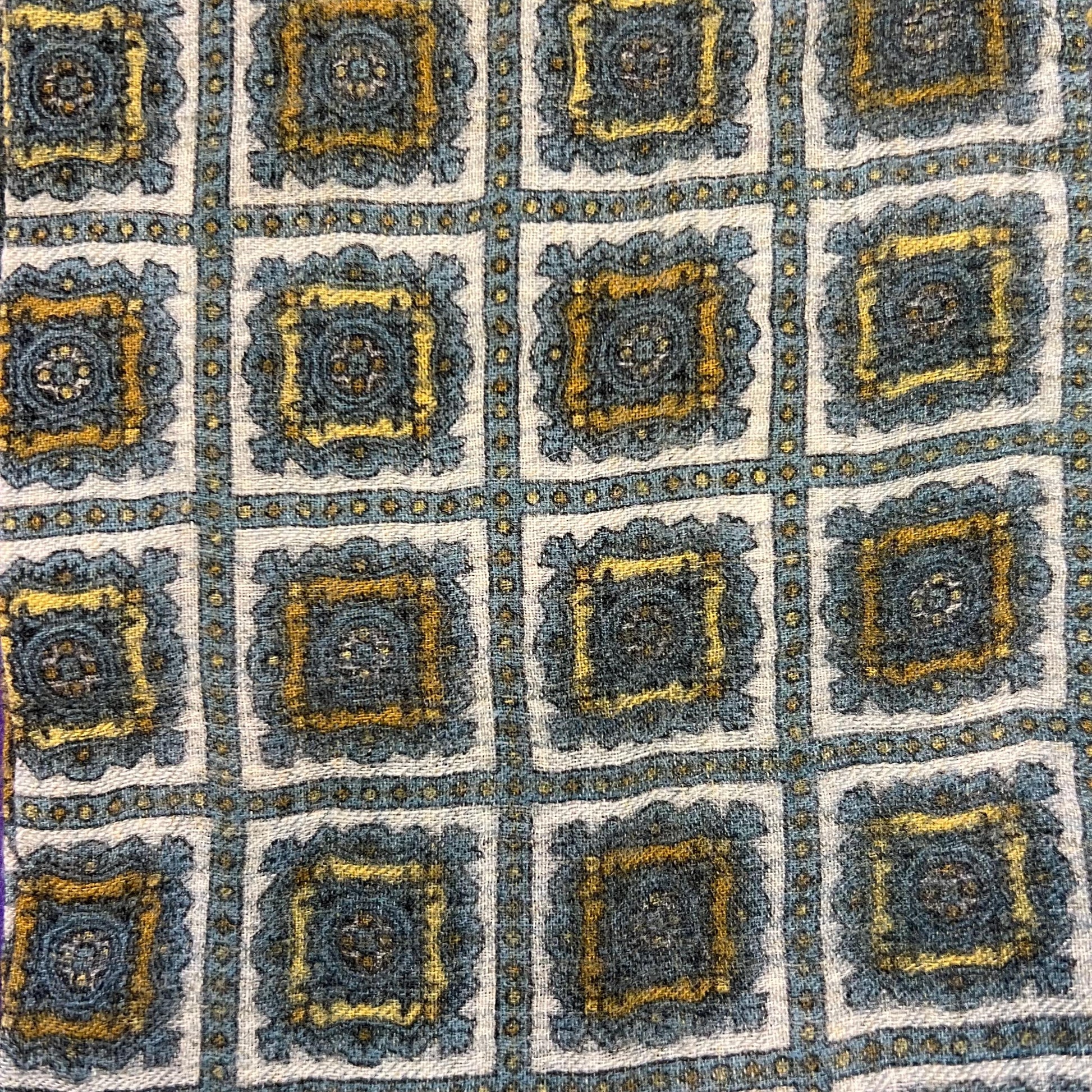 Vintage 1950/60s Gents Narrow Pure Wool Paisley Fringed Scarf - Sustainable Fashion and Gift