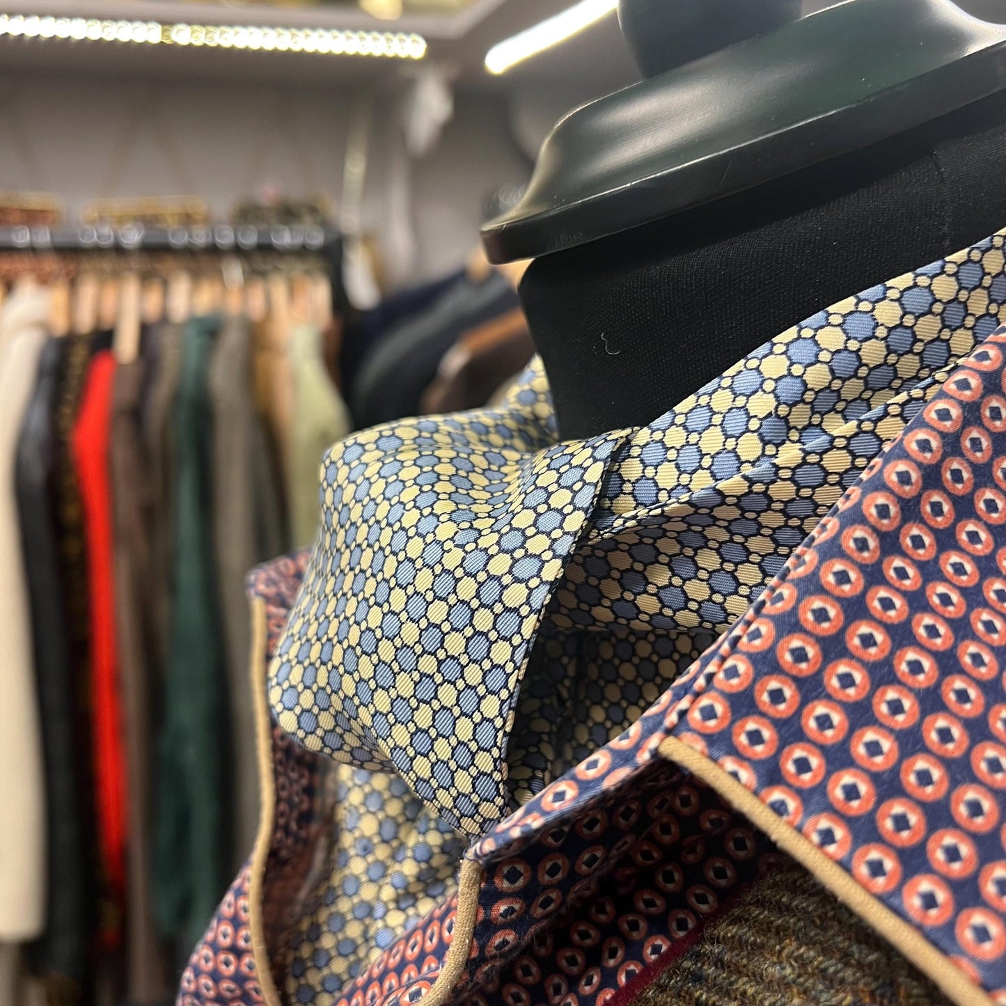 Vintage 1960s Gents Silk Cravat by A. Sulka and Company. Duck Egg Blue and Pale Yellow. Sustainable Fashion and Gift