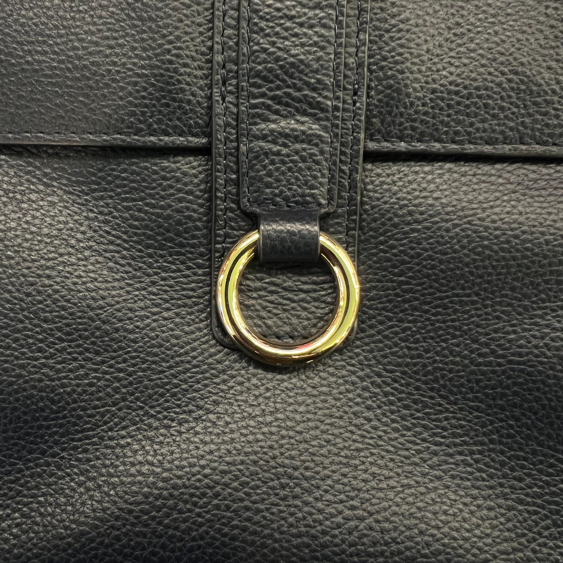 Vintage Ashwood Navy Blue Textured Leather Crossbody / Shoulder Bag - Sustainable Fashion and Gift