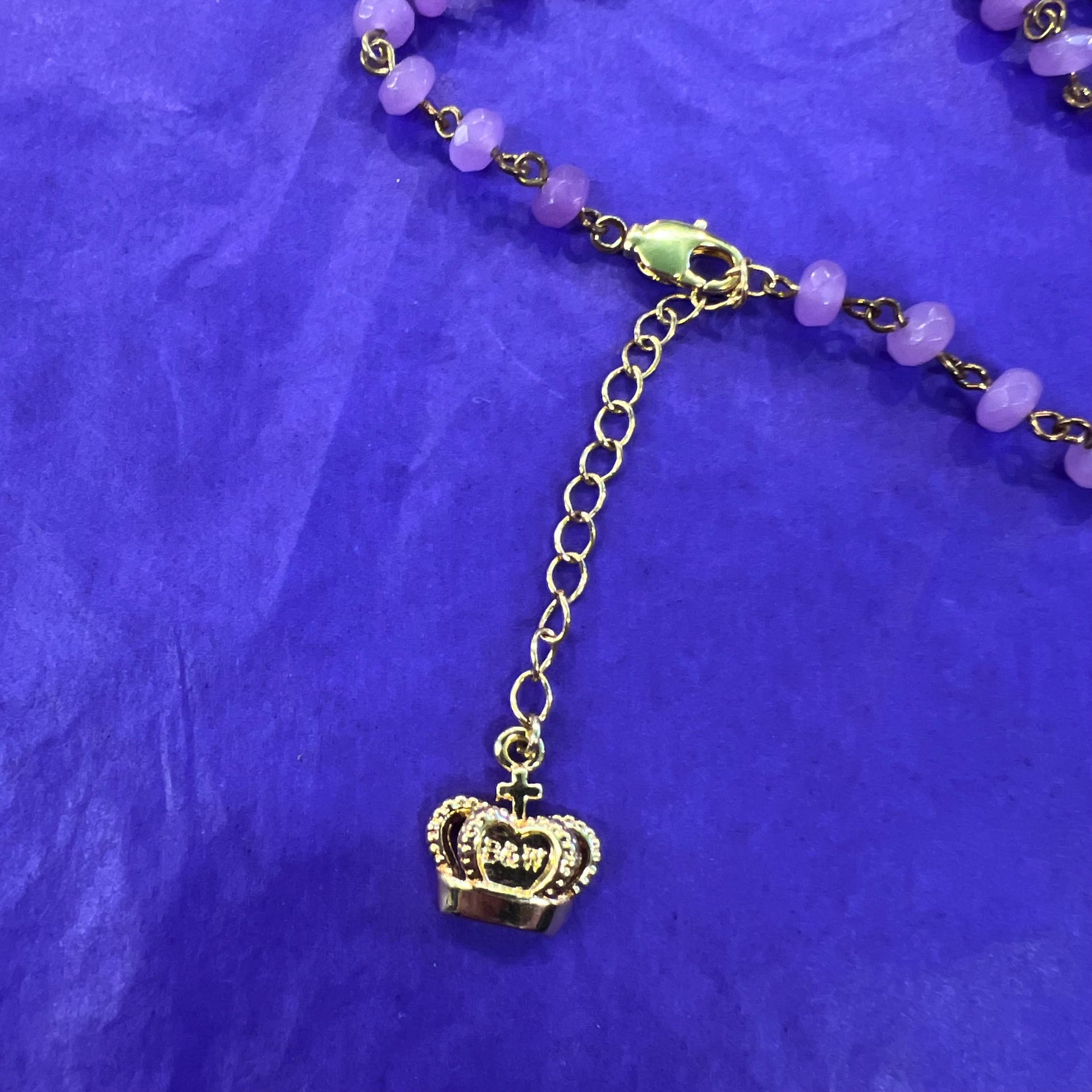 Vintage Butler and Wilson Art Deco Style Crystal Geometric Beaded Necklace, large donut crystal and borealis rhinestones