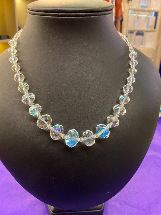 Vintage Kirks Folly Aurora Borealis Crystal Beaded Necklace - Sustainable Gift and Fashion