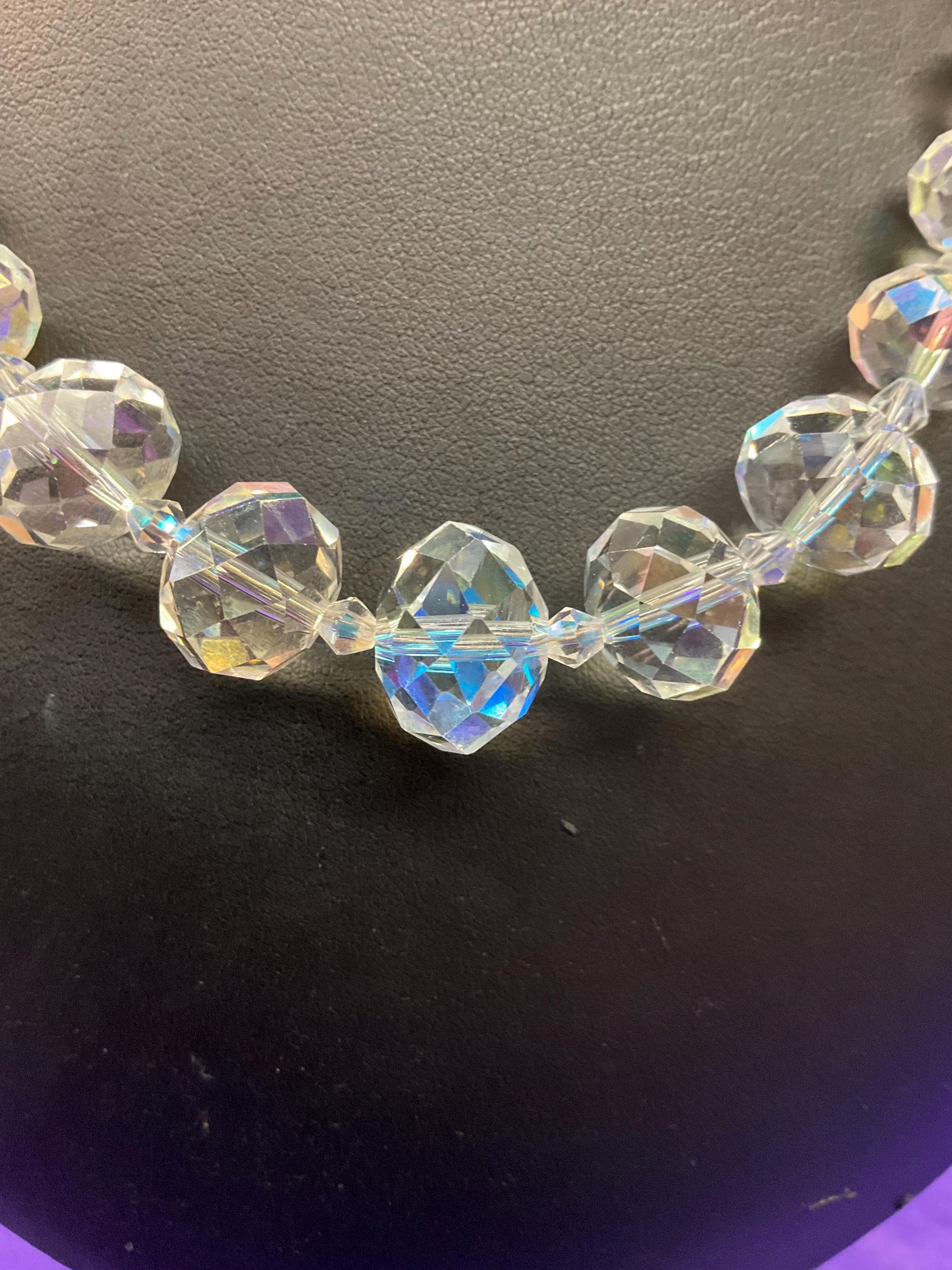 Vintage Kirks Folly Aurora Borealis Crystal Beaded Necklace - Sustainable Gift and Fashion