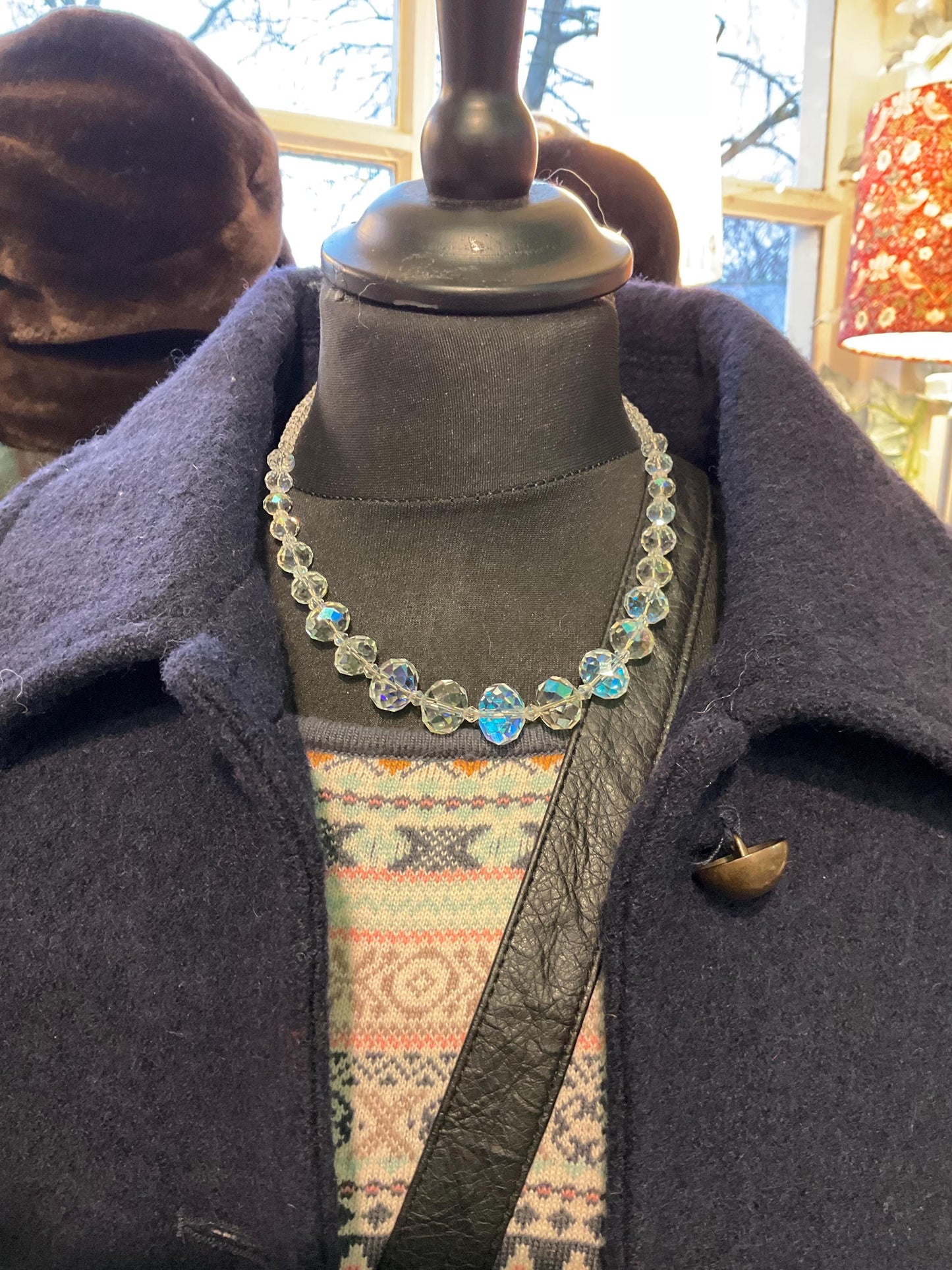 Vintage Kirks Folly Aurora Borealis Crystal Beaded Necklace - Sustainable Gift and Fashion