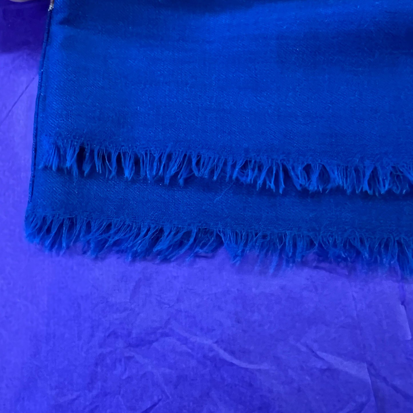 Vintage Gents 1960s Fine Pure Wool Double Sided Paisley Print Fringed Scarf - Sustainable Fashion and Gift