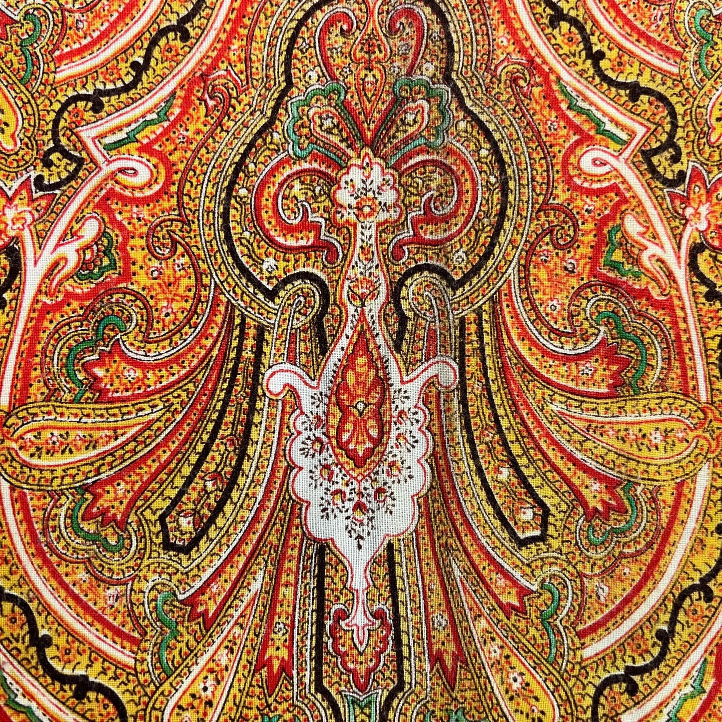 Vintage 1960s Gents Fine Wool Paisley Double Sided Scarf - Sustainable Fashion and Gift