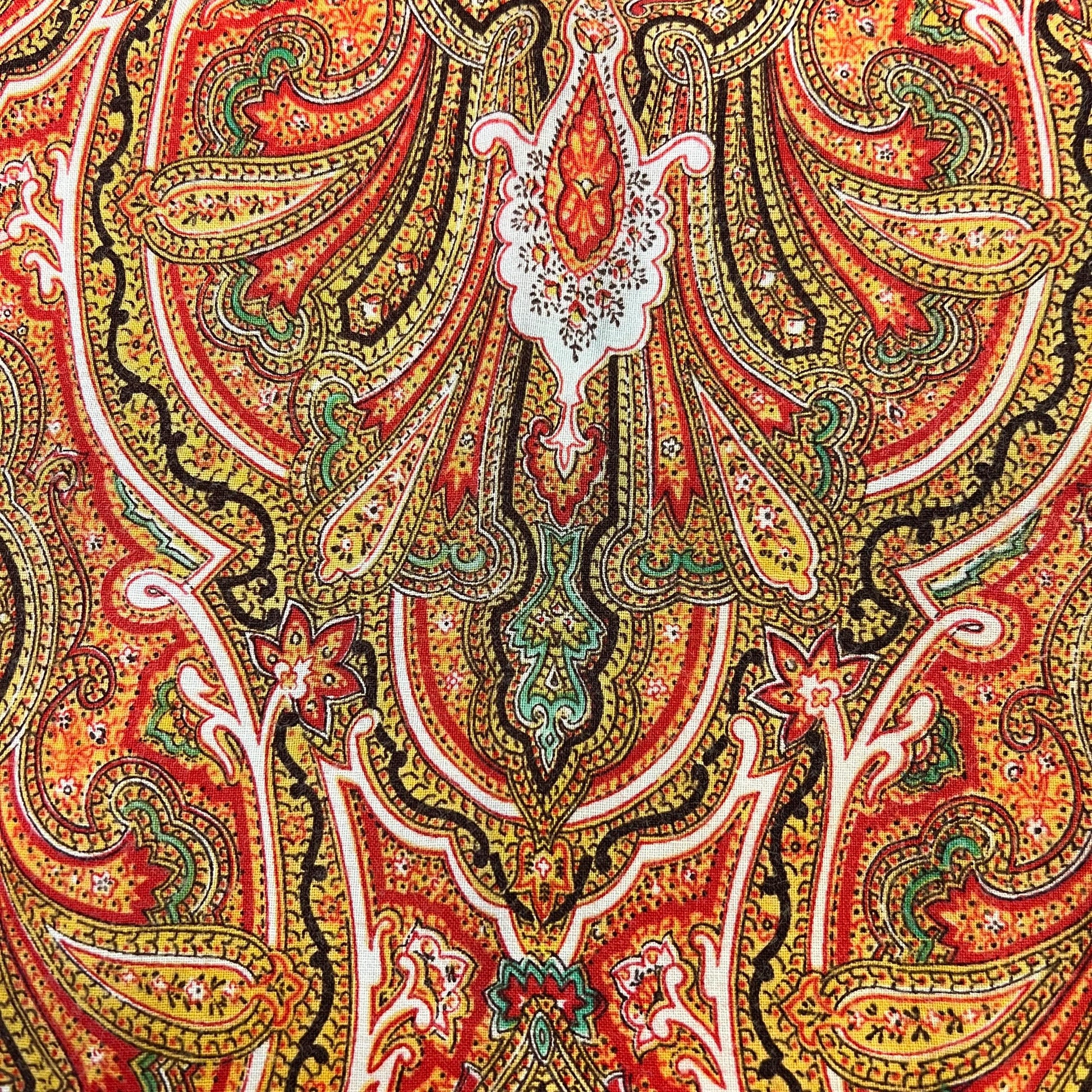 Vintage 1960s Gents Fine Wool Paisley Double Sided Scarf - Sustainable Fashion and Gift