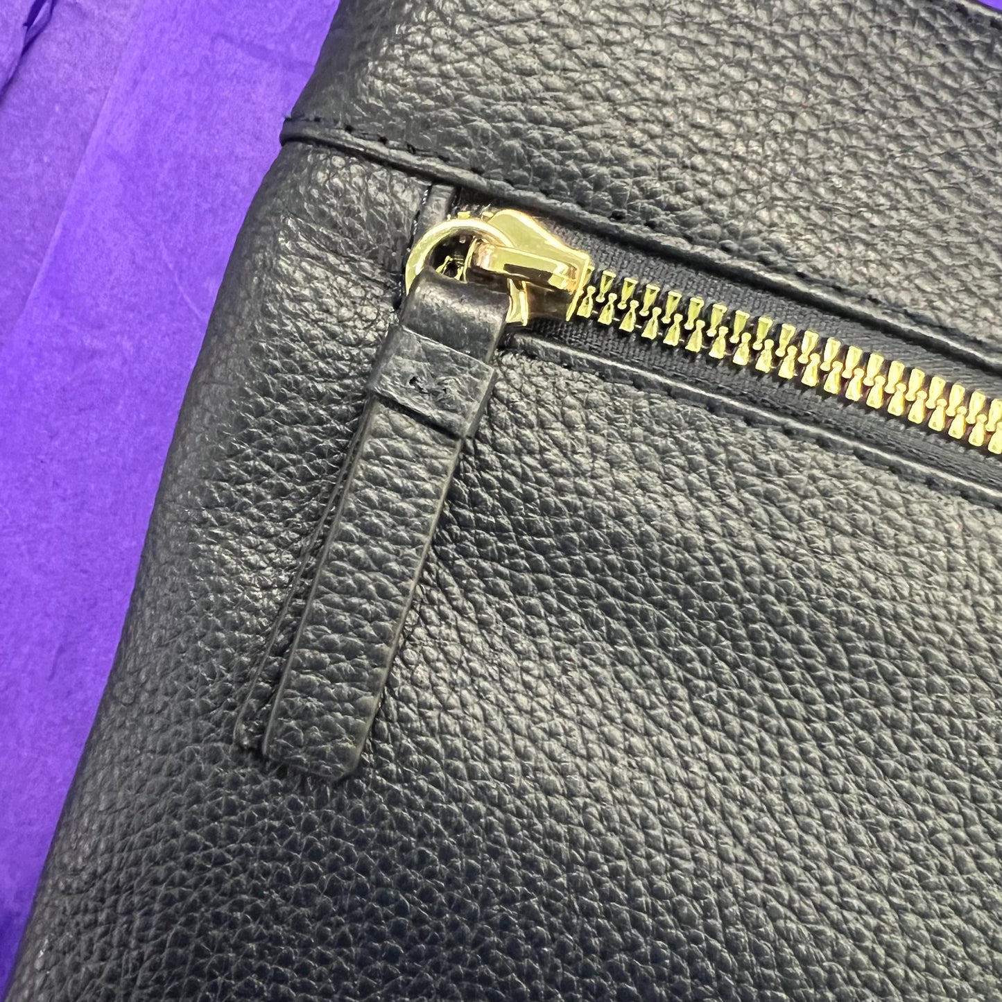 Vintage Ashwood Navy Blue Textured Leather Crossbody / Shoulder Bag - Sustainable Fashion and Gift