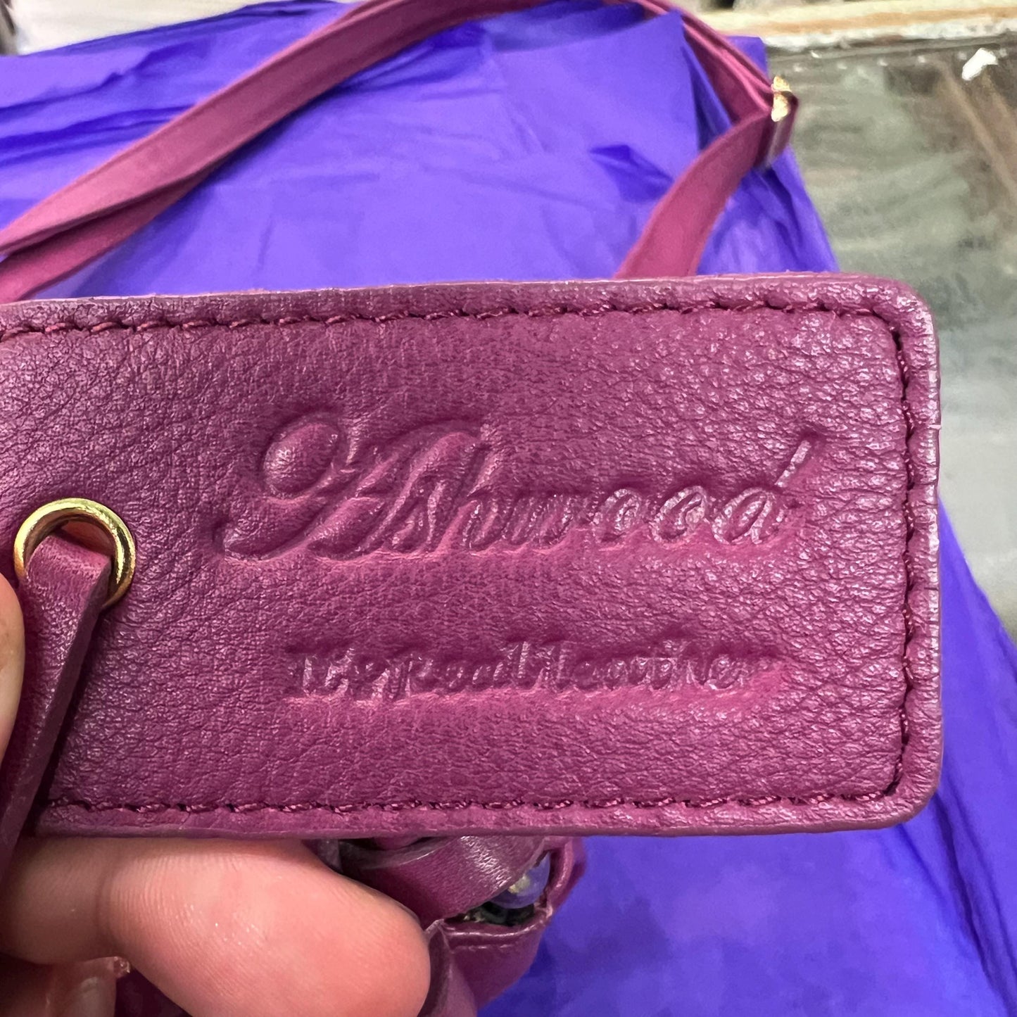 Vintage Ashwood Fuchsia Pink Leather Small Shoulder / Crossbody Bag - Sustainable Gift and Fashion