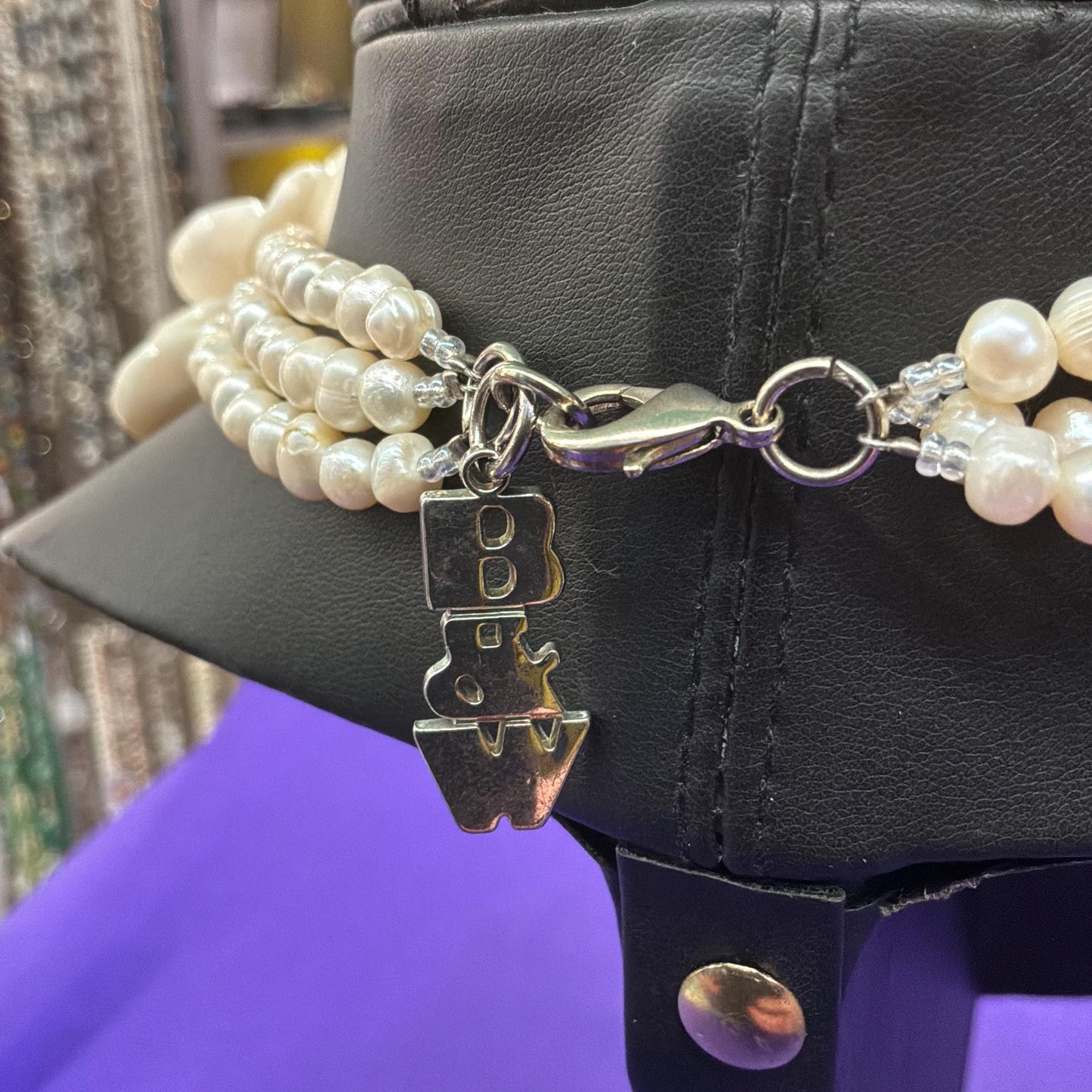 Vintage Butler and Wilson Statement Fresh Water Pearl and Mother of Pearl Floral Necklace