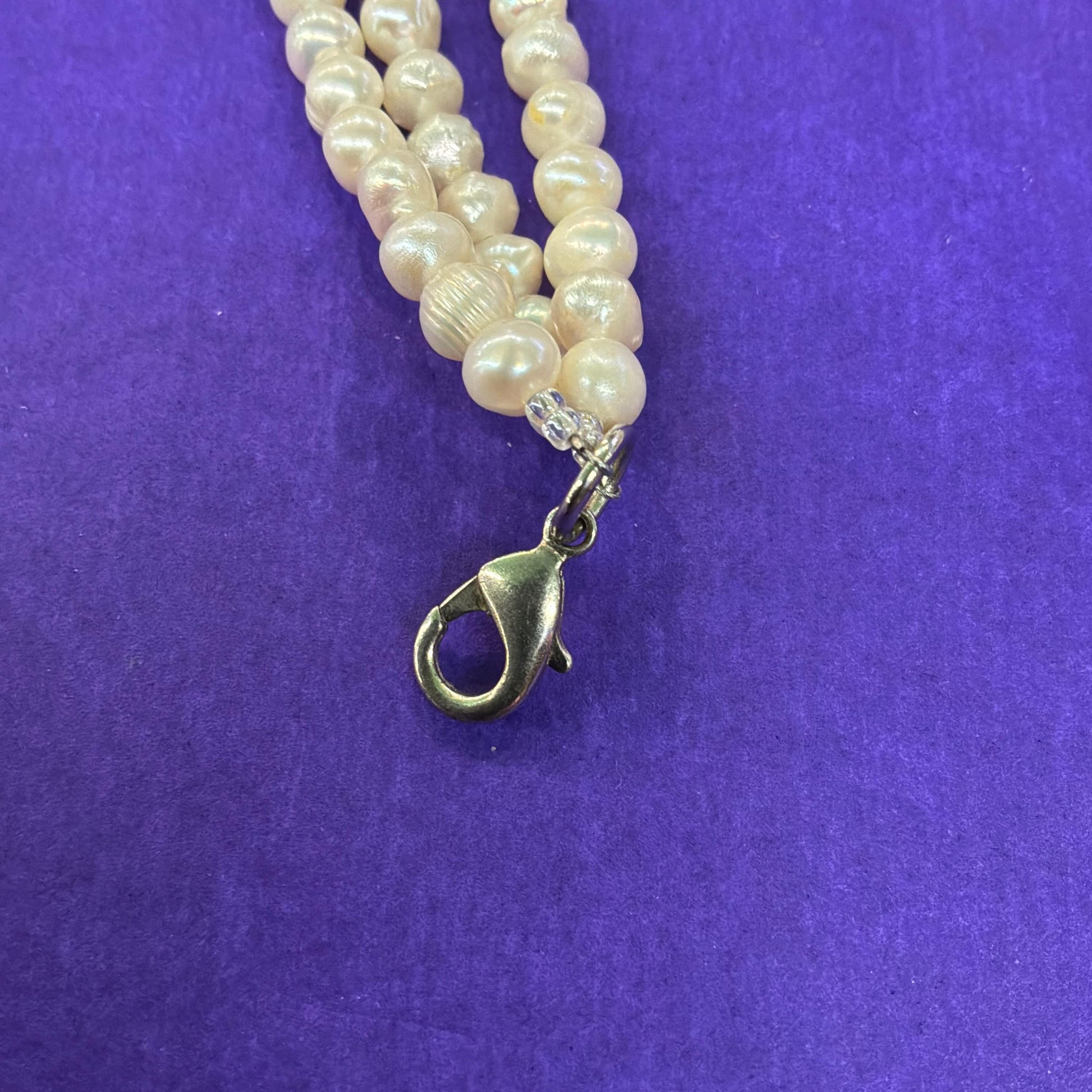 Vintage Butler and Wilson Statement Fresh Water Pearl and Mother of Pearl Floral Necklace