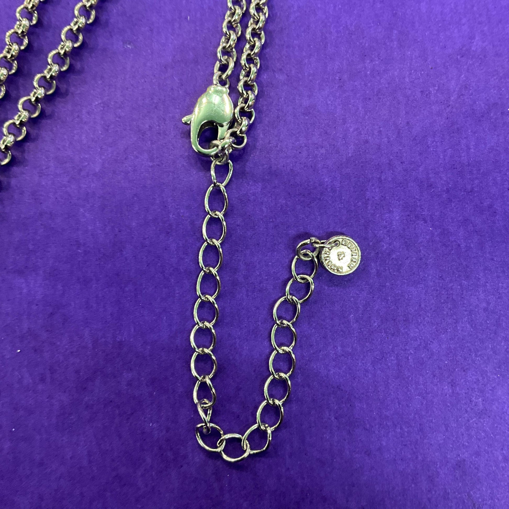 Vintage Butler and Wilson Panda Crystal Pendant, Fully Articulated with Silver and Black Rhinestones