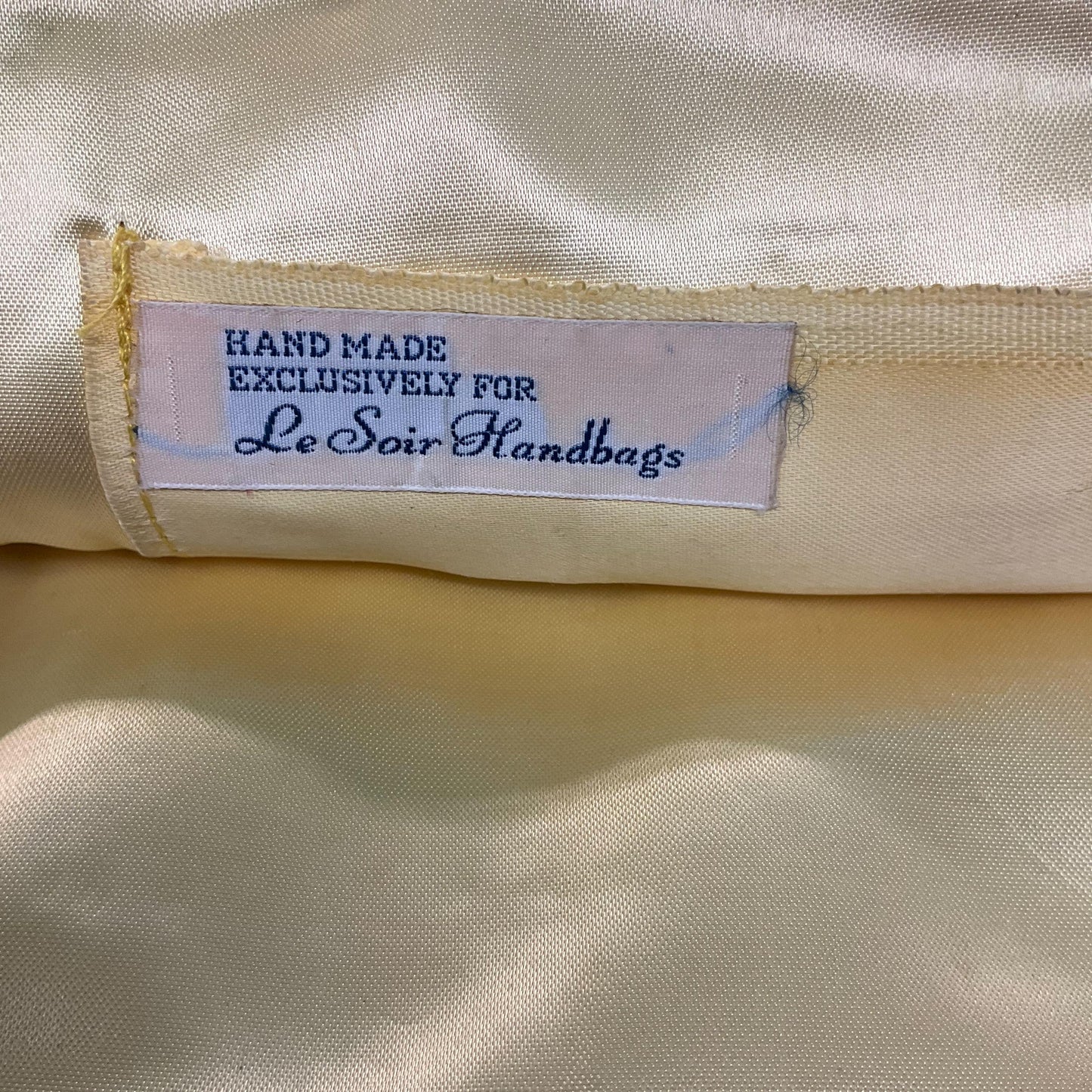 Vintage 1950s Handmade LE SOIR Evening Bag, Gold Beads and Sequinned Floral Clusters