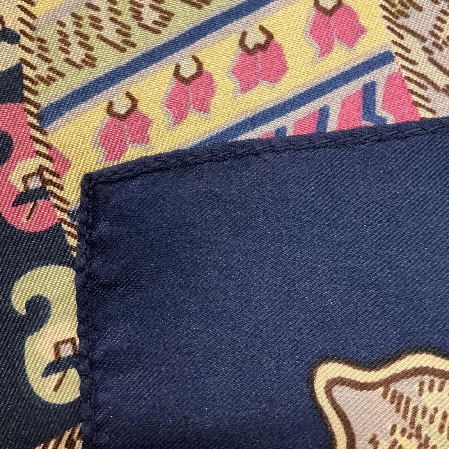 Vintage Liberty of London Pure Silk Floral Paisley Scarf in Shades of Blue, Green, Pink and Gold