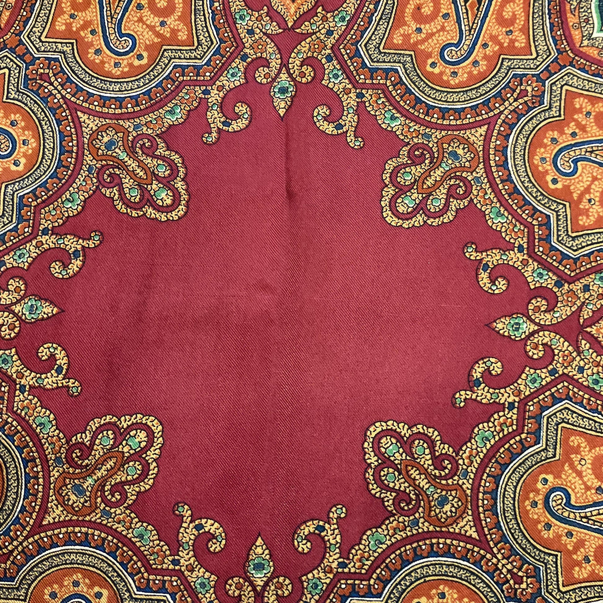 Vintage Liberty of London Pure Silk Paisley Small Scarf/Pocket Scarf, autumnal colours