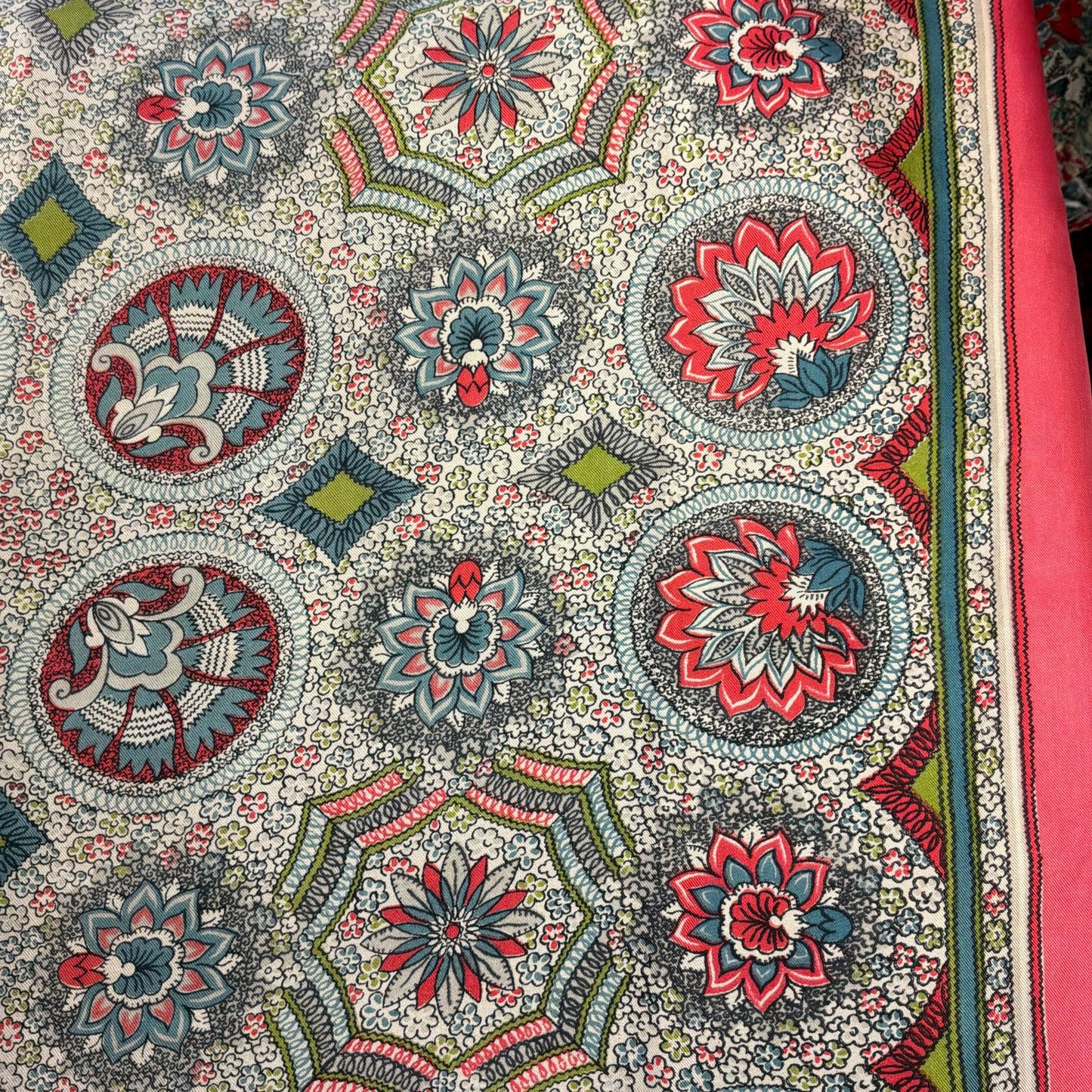 Vintage 1960/70s Liberty of London Floral Paisley Pure Silk Scarf, Shades of Pink, Blue, Green and Black