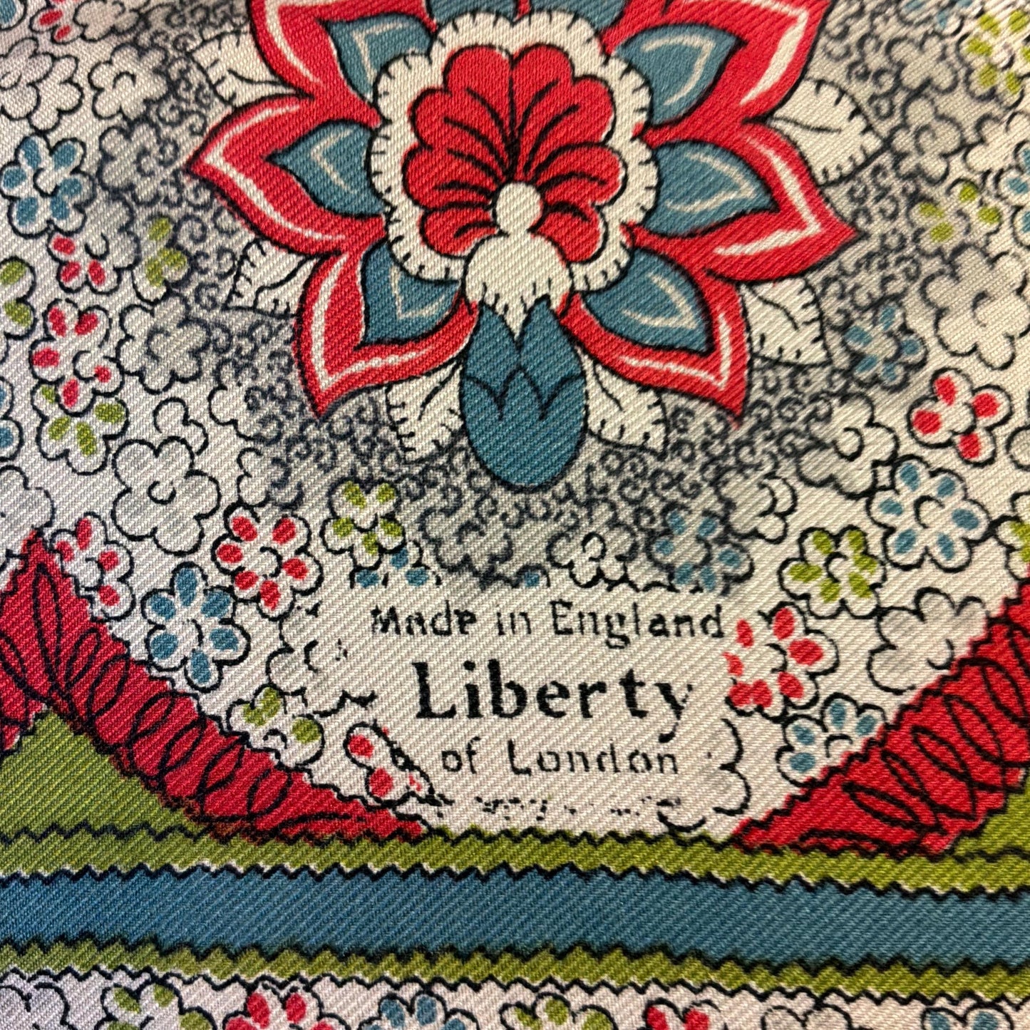 Vintage 1960/70s Liberty of London Floral Paisley Pure Silk Scarf, Shades of Pink, Blue, Green and Black
