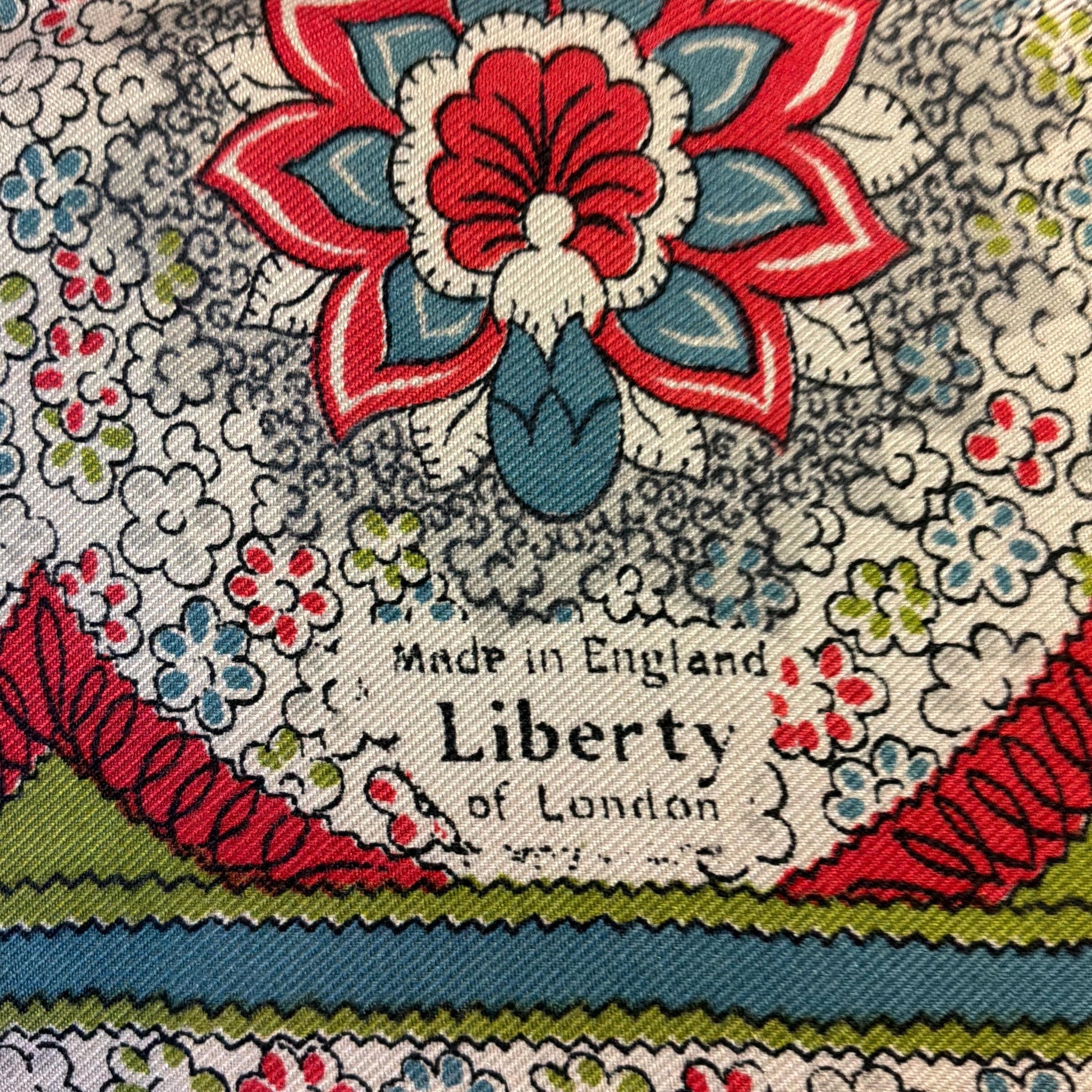 Vintage 1960/70s Liberty of London Floral Paisley Pure Silk Scarf, Shades of Pink, Blue, Green and Black