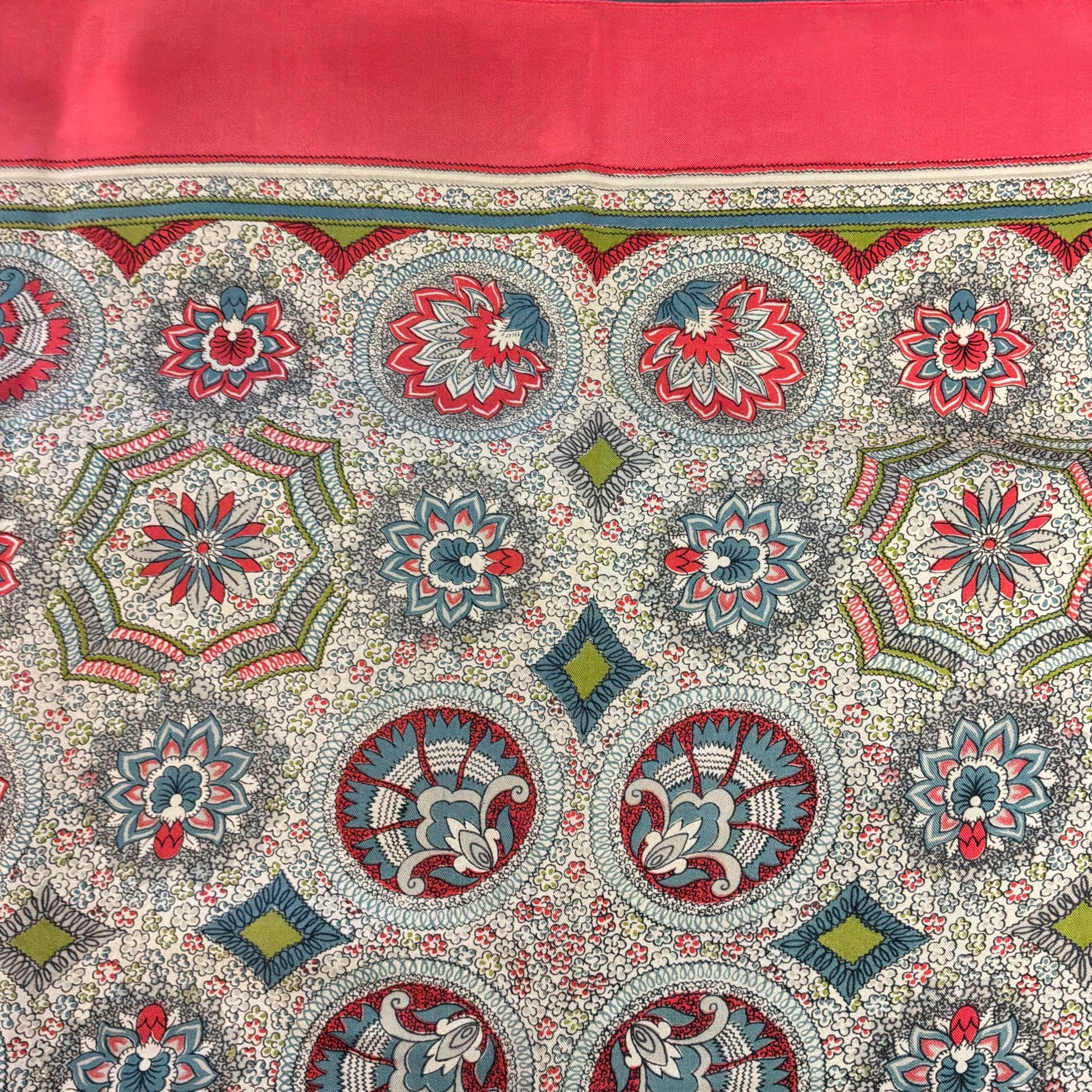 Vintage 1960/70s Liberty of London Floral Paisley Pure Silk Scarf, Shades of Pink, Blue, Green and Black
