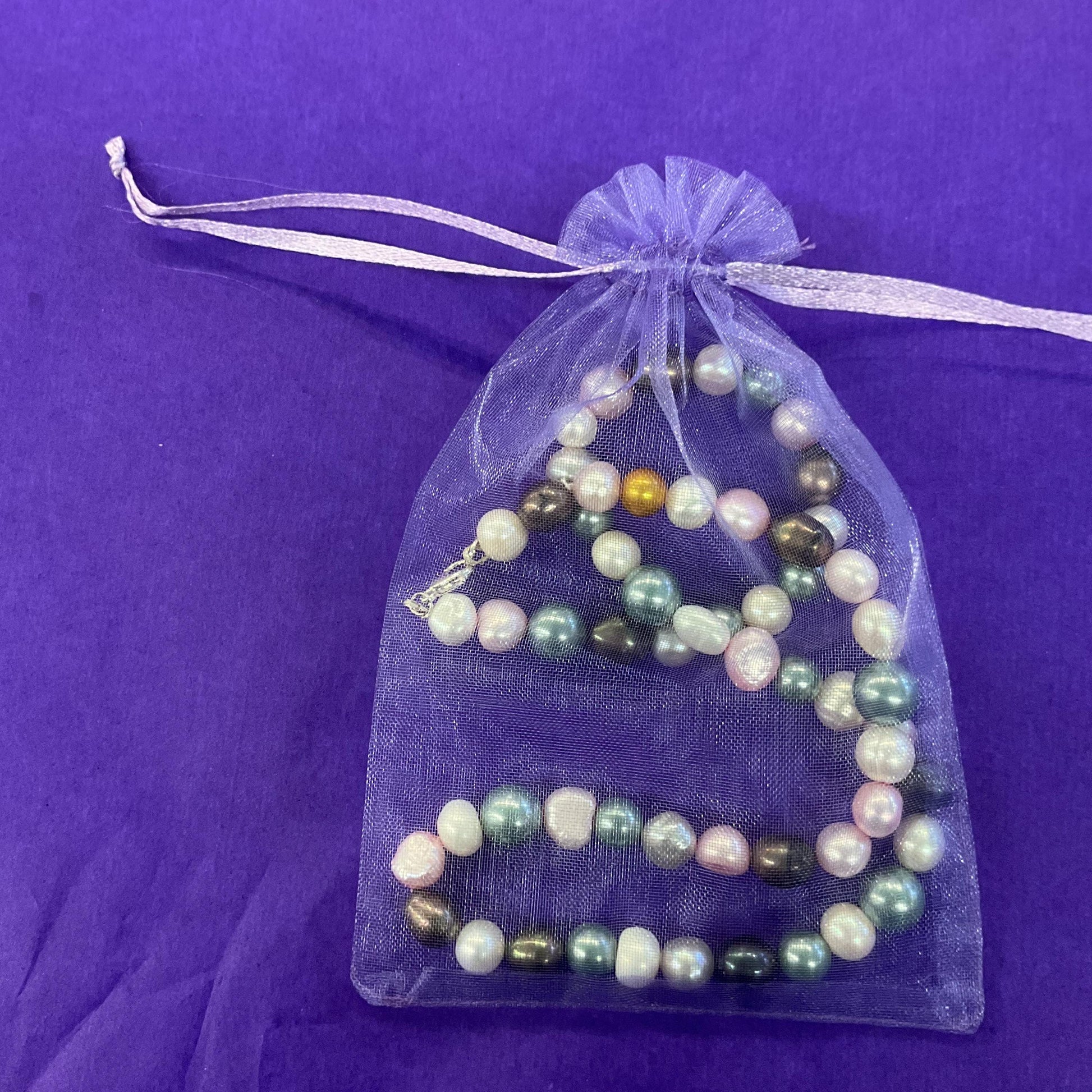 Vintage Freash Water and Cultured Pearl Necklace, Ivory , Pretty Pastel and Metallic Organic Beads