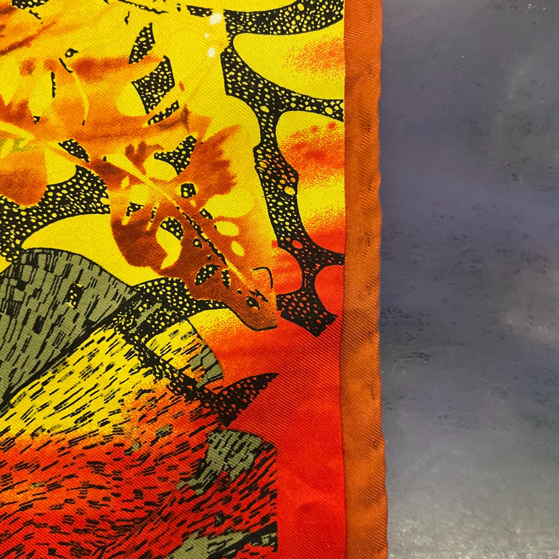 Vintage Liberty for World Land Trust Large Pure Silk Botanical Scarf, amphibians and insects