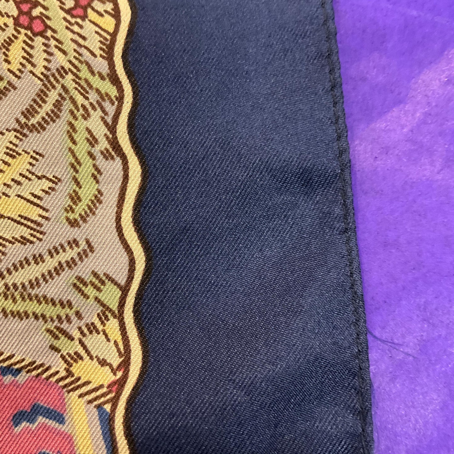 Vintage Liberty of London Pure Silk Floral Paisley Scarf in Shades of Blue, Green, Pink and Gold