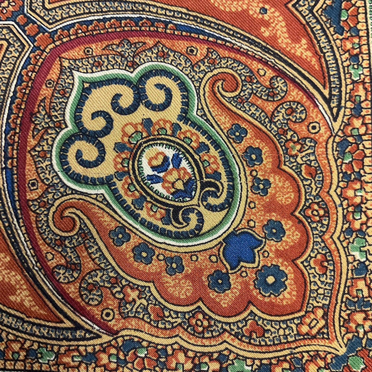 Vintage Liberty of London Pure Silk Paisley Small Scarf/Pocket Scarf, autumnal colours