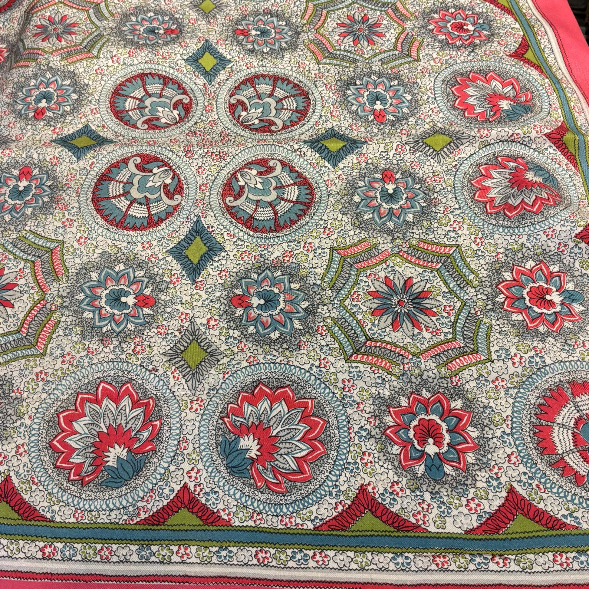 Vintage 1960/70s Liberty of London Floral Paisley Pure Silk Scarf, Shades of Pink, Blue, Green and Black
