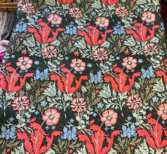 Vintage Silk Scarf by Beckford Silk for Past Times , William Morris Style Print, Pure Silk