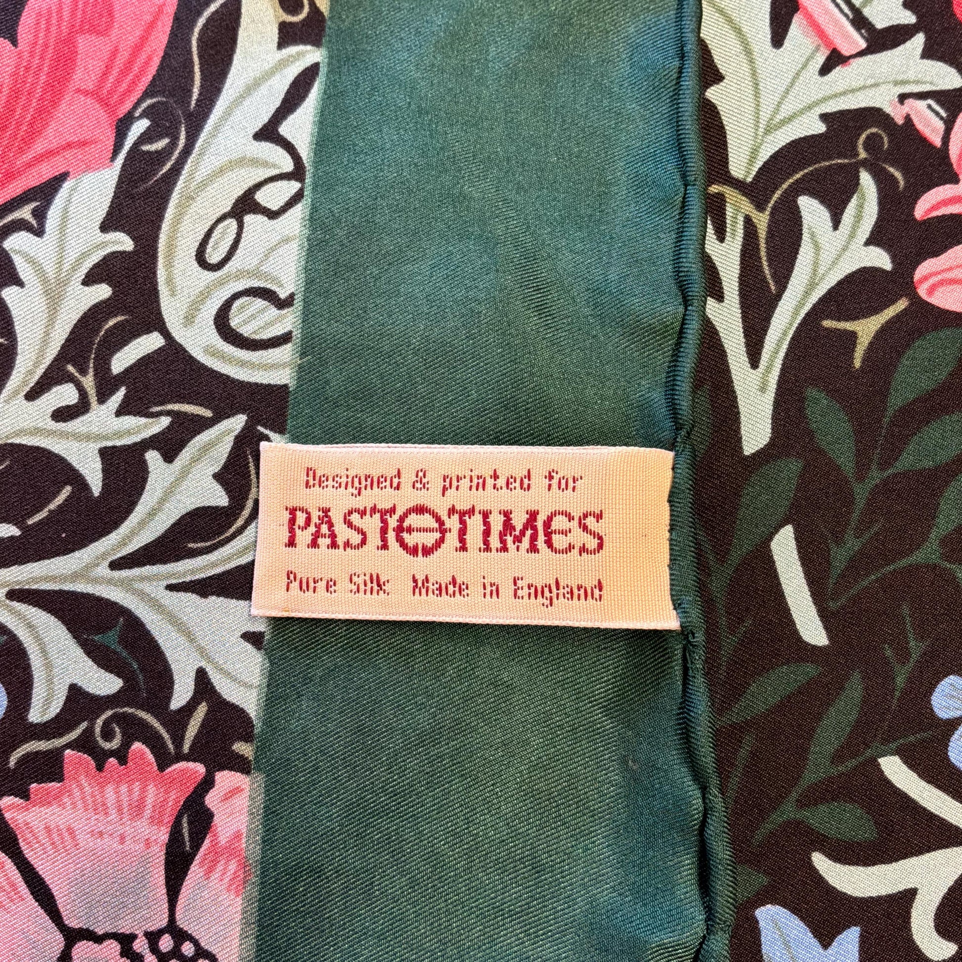 Vintage Silk Scarf by Beckford Silk for Past Times , William Morris Style Print, Pure Silk
