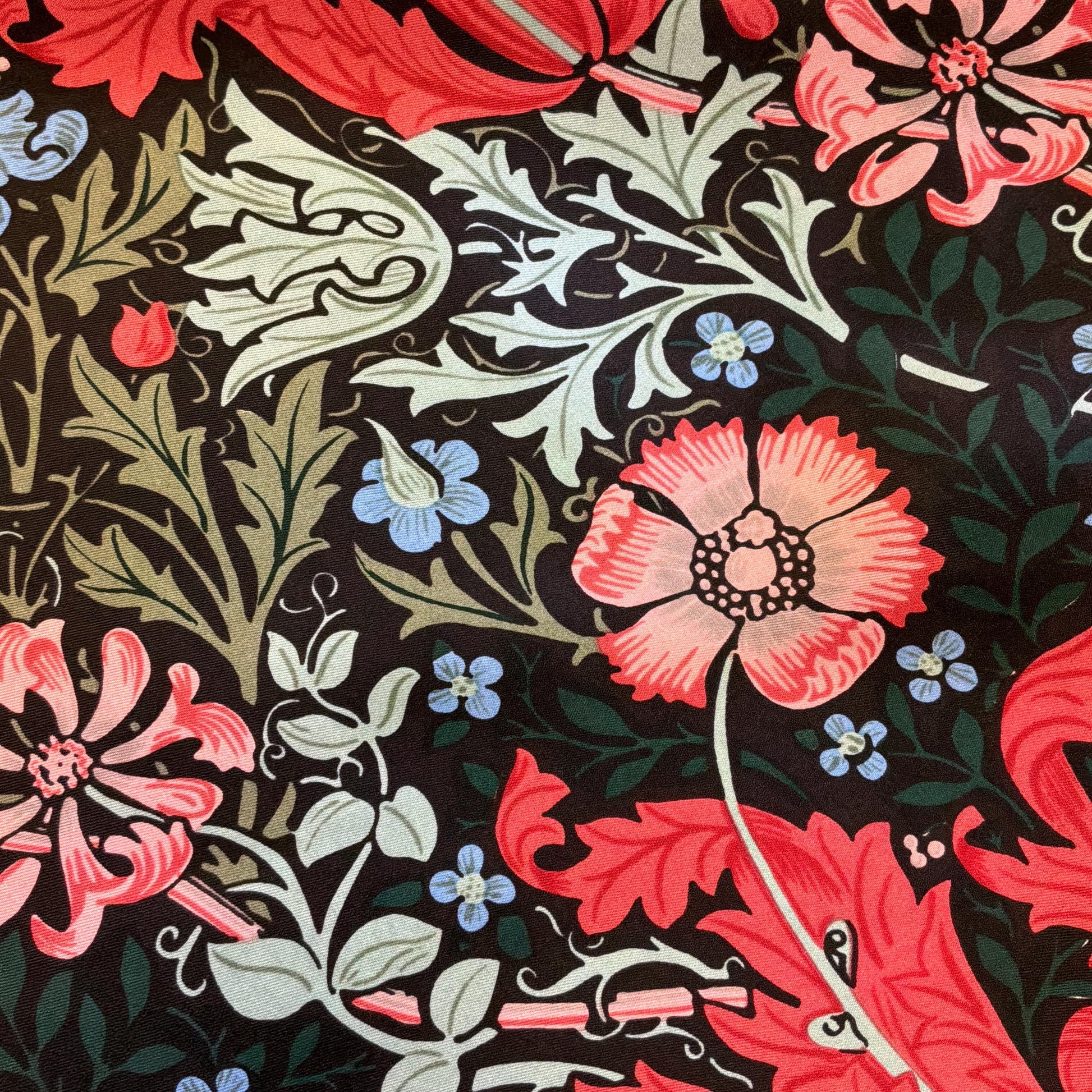 Vintage Silk Scarf by Beckford Silk for Past Times , William Morris Style Print, Pure Silk