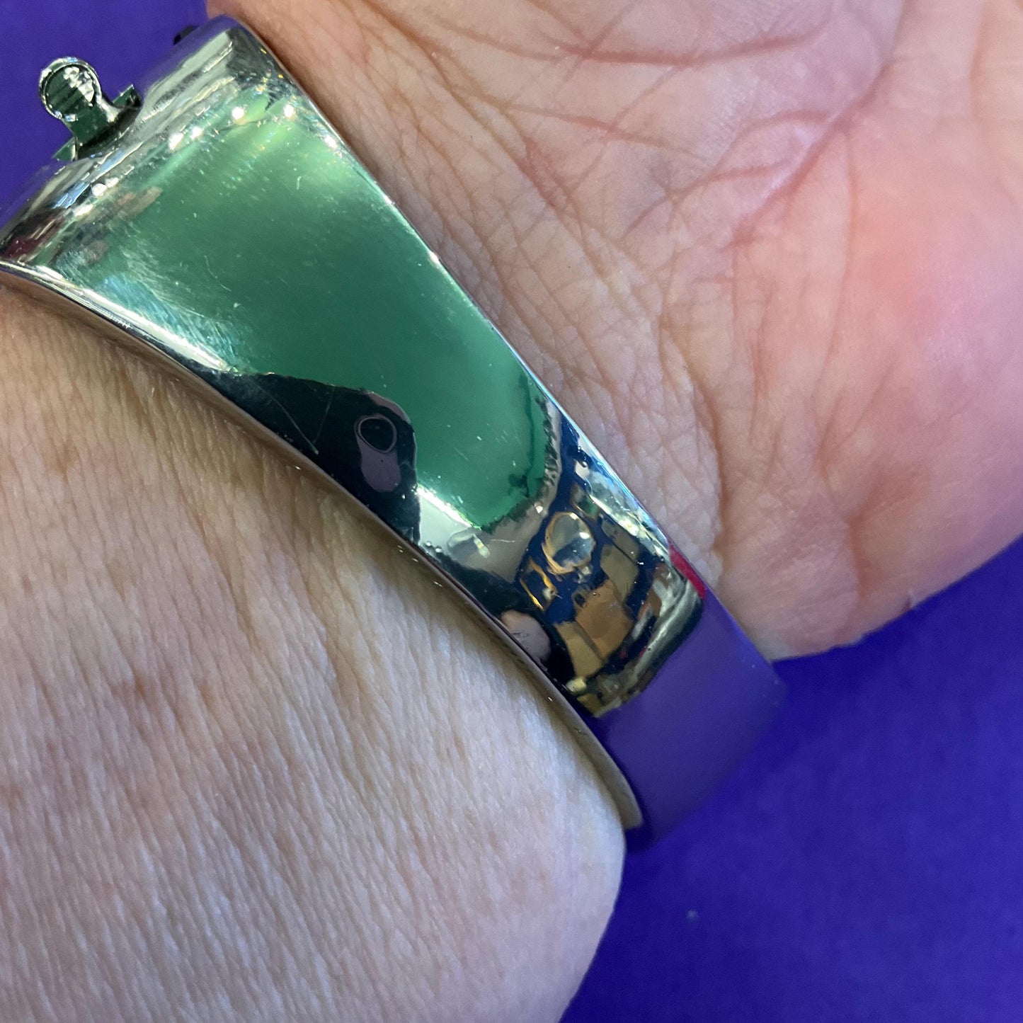 Vintage Butler and Wilson Monotone Art Deco Style Star Bangle, Silver tone with black and silver rhinestones