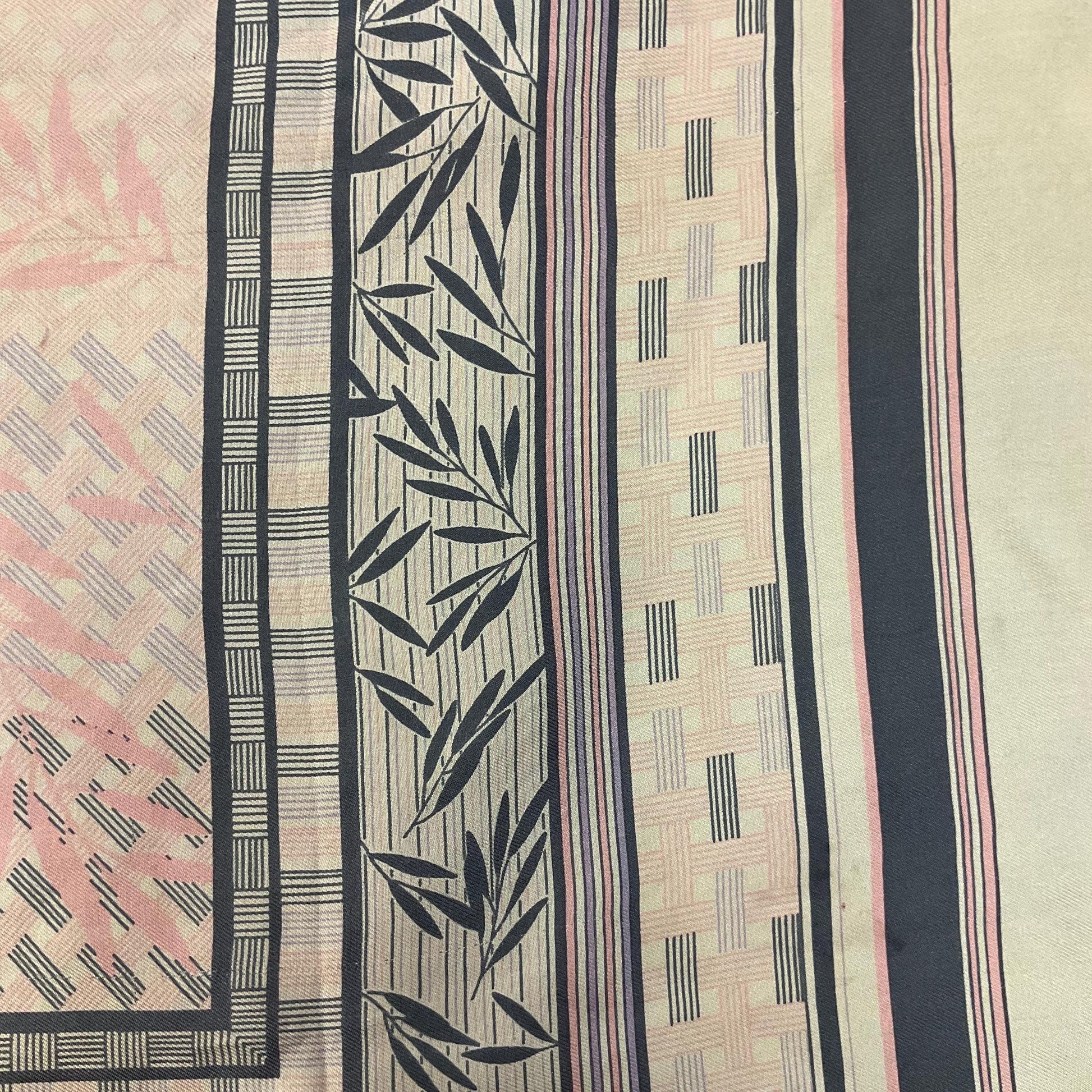 Vintage Liberty of London Pure Silk Scarf in Pale Pink and Grey Bamboo Print