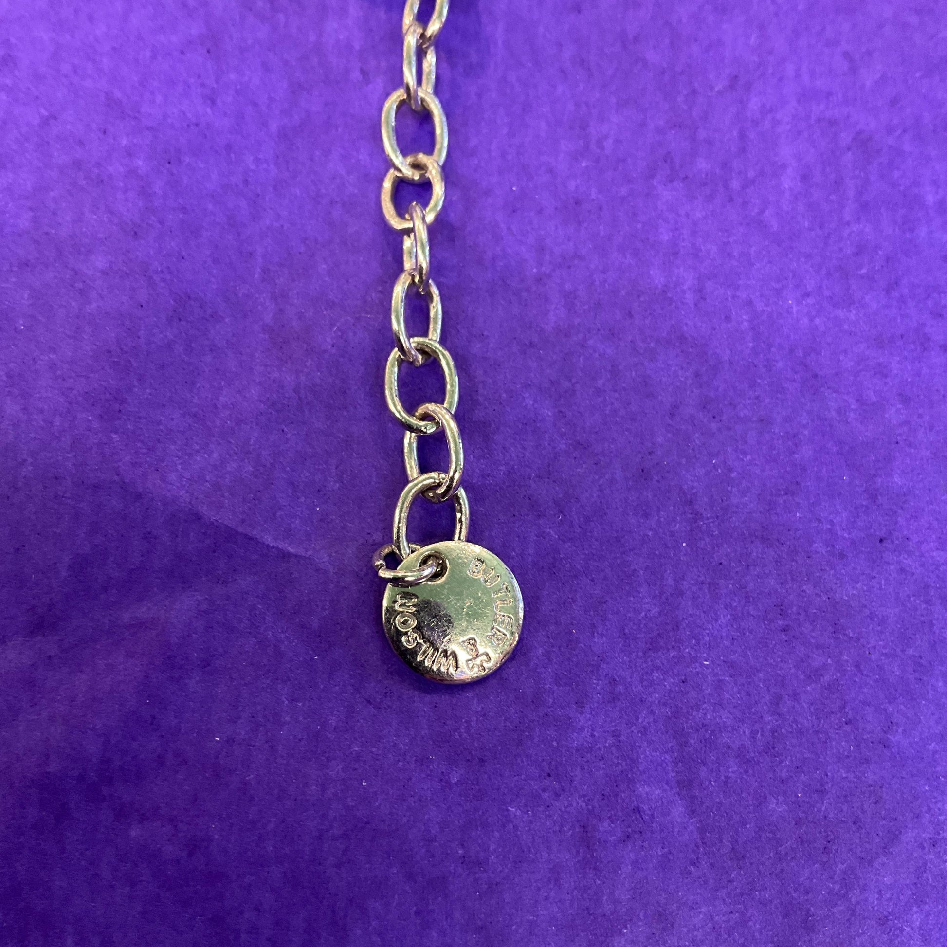 Vintage Butler and Wilson Statement Silver Checkerboard Cut Crystal Floral Necklace, signed in Original Box
