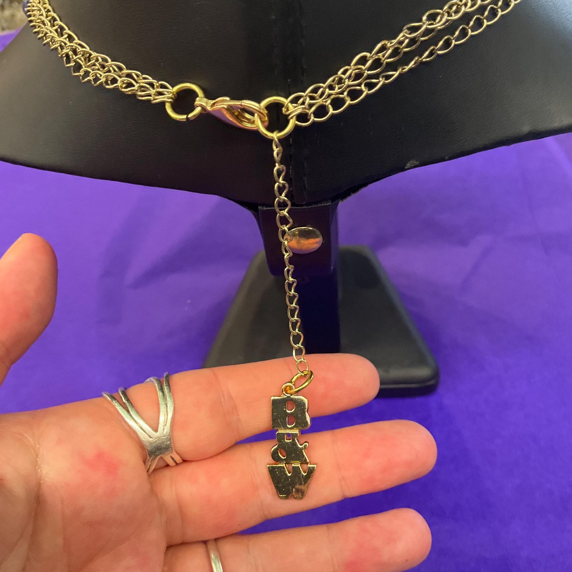 Vintage Butler and Wilson Bohemian Crystal and Fresh Water Pearl Floral Y Drop Tassled Necklace with Blue and Pink Crystal and Ivory Pearls