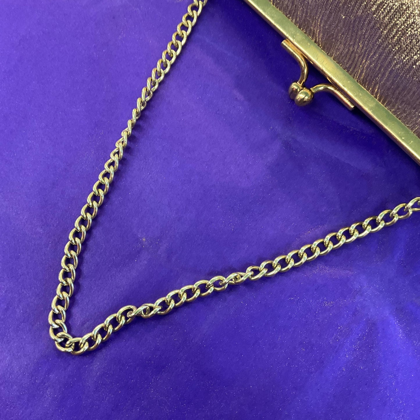 Vintage Swinging Sixties Gold Lurex and Faux Leather clutch Bag/ Cocktail Bag
