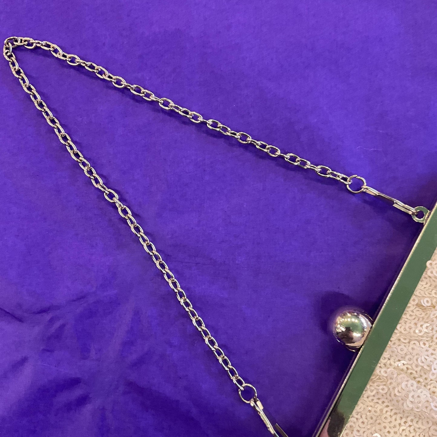 Vintage GABEE ( Australia) White sequinned Evening Bag, Clutch or Short Strap, vintage Wedding