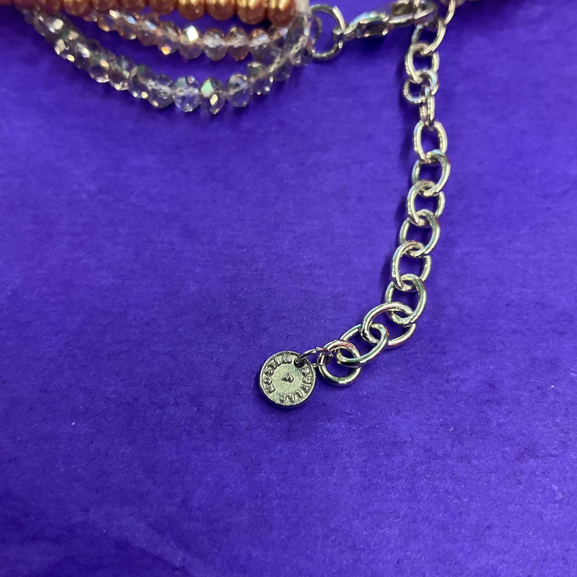 Vintage Butler and Wilson Gold and Silver Crystal Floral Statement Necklace, Mulitiple faceted crystal and faux pearl strands