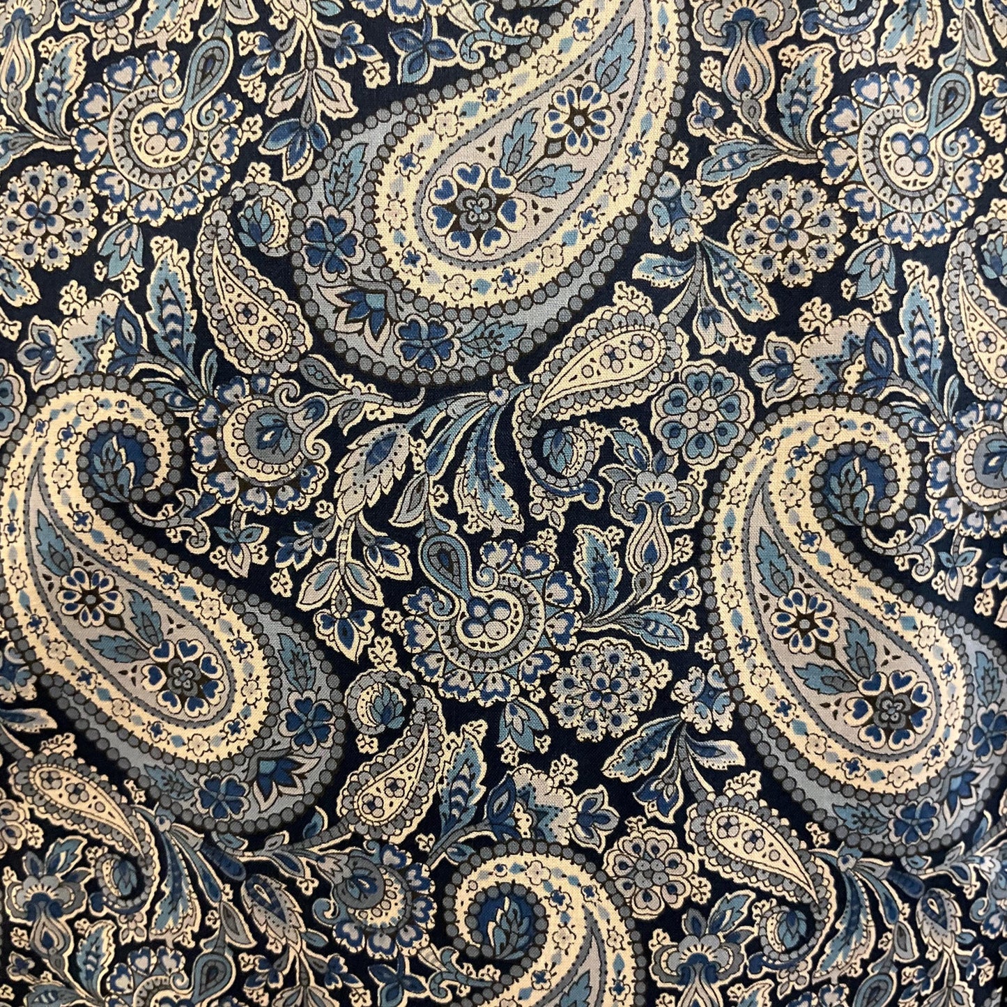 Unique Up Cycled Vintage Levi’s Denim waistcoat with Liberty ‘Lee Manor ‘ Paisley Tana Lawn, Size Uk 8/10