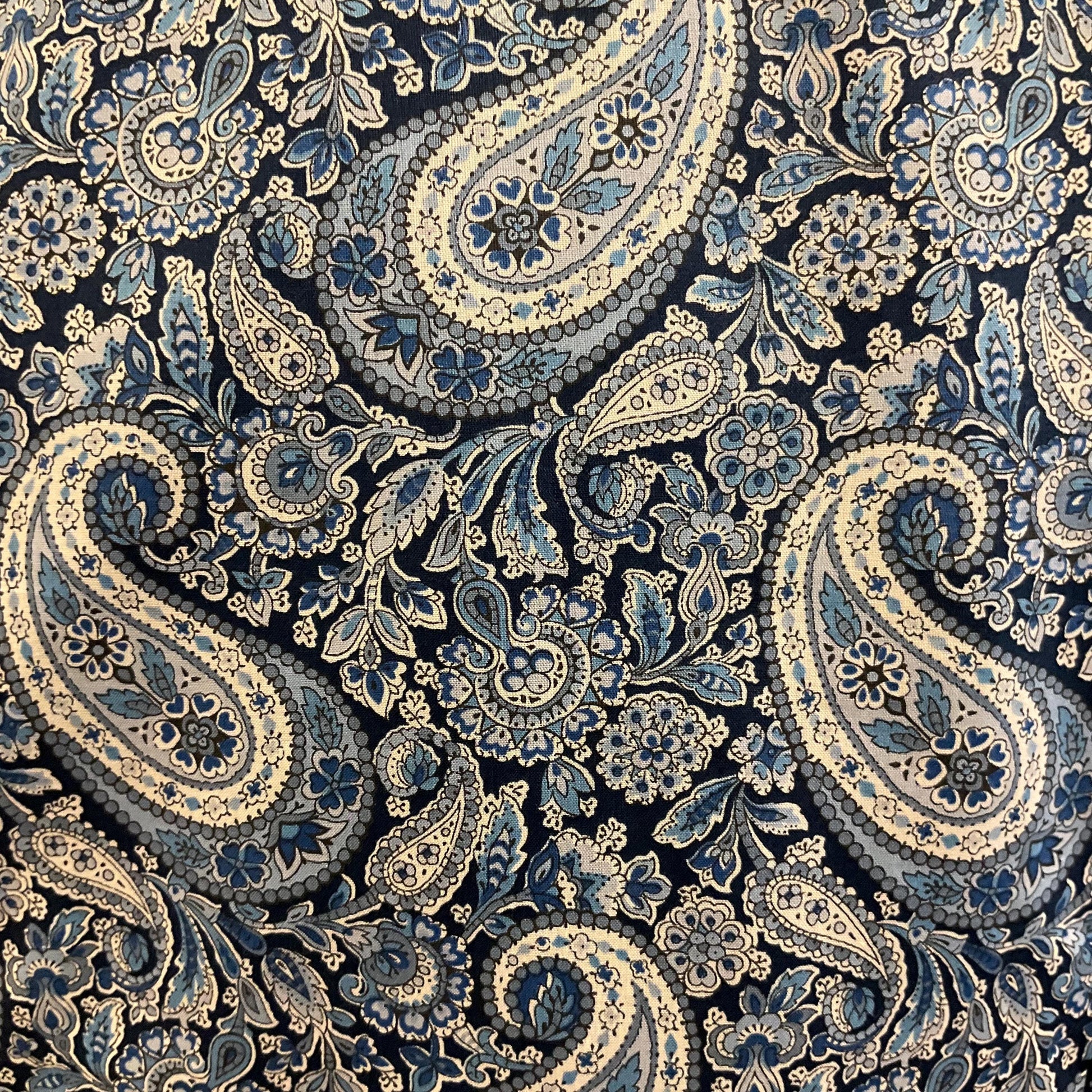 Unique Up Cycled Vintage Levi’s Denim waistcoat with Liberty ‘Lee Manor ‘ Paisley Tana Lawn, Size Uk 8/10