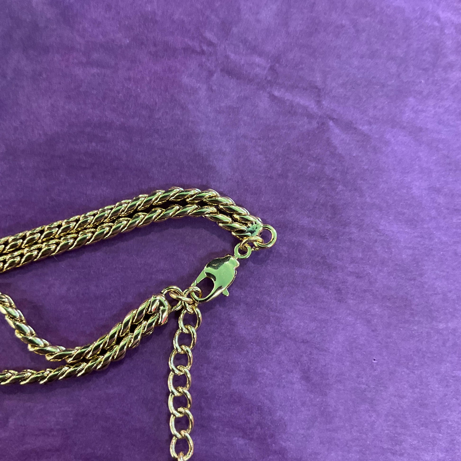 Vintage Butler and Wilson Rainbow Crystal Diamond Necklace , Gold tone with facted crystals and Aurora Borealis rhinestones