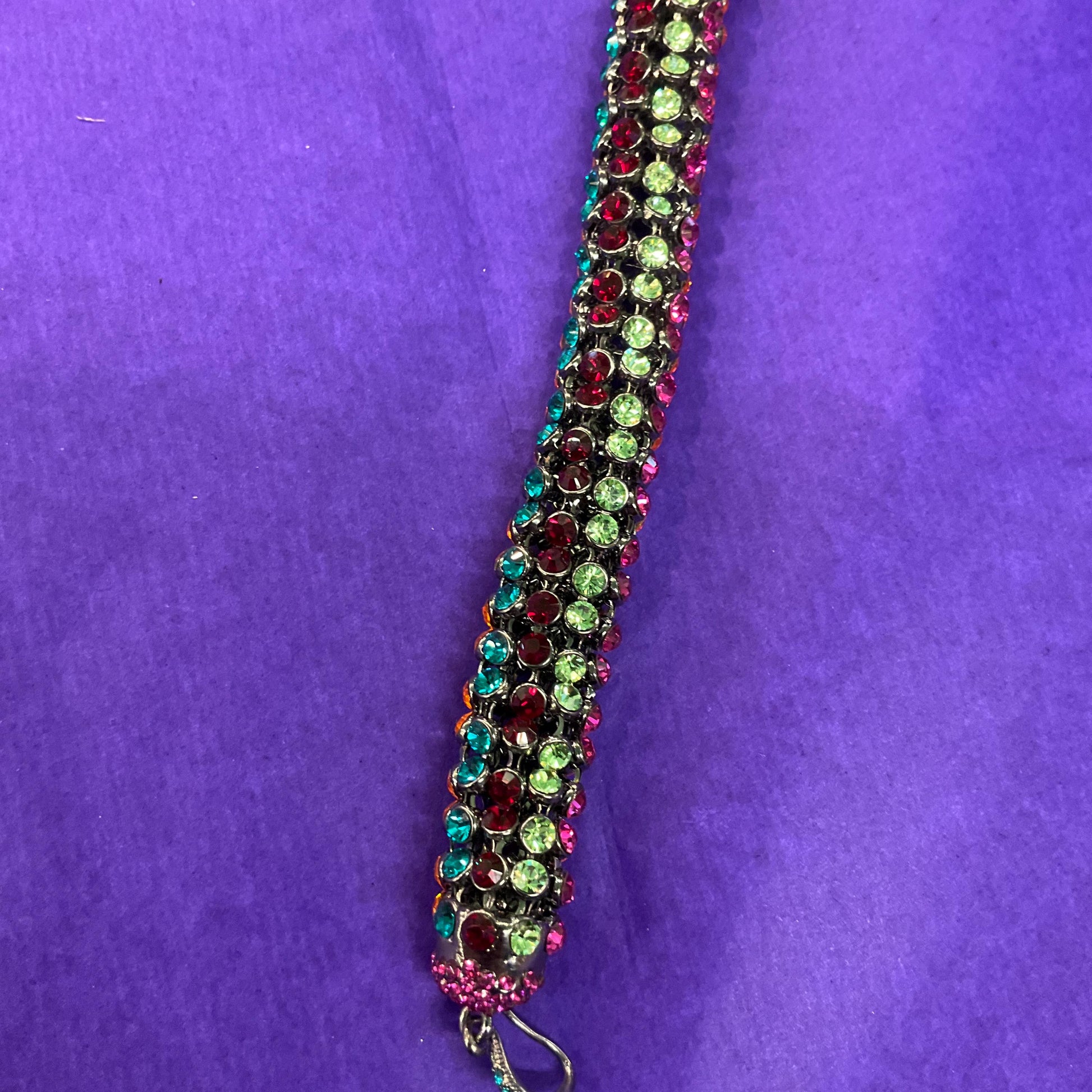Vintage Butler and Wilson Rainbow Crystal Statement Rope Necklace , Multicoloured rhinestone crystals