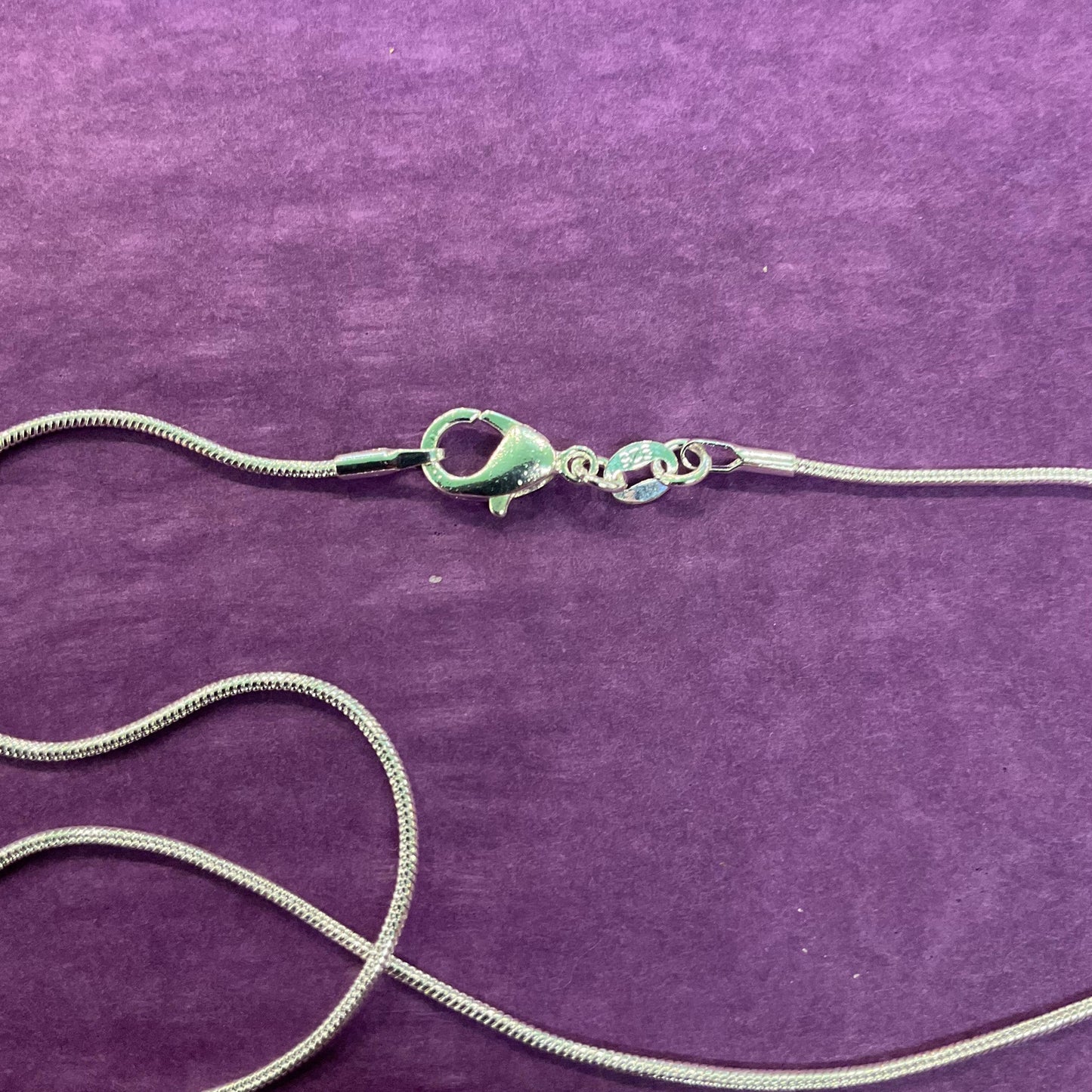 Vintage Silver (925) and Turquoise Large Oval pendant onto new 925 silver snake chain, gift boxed