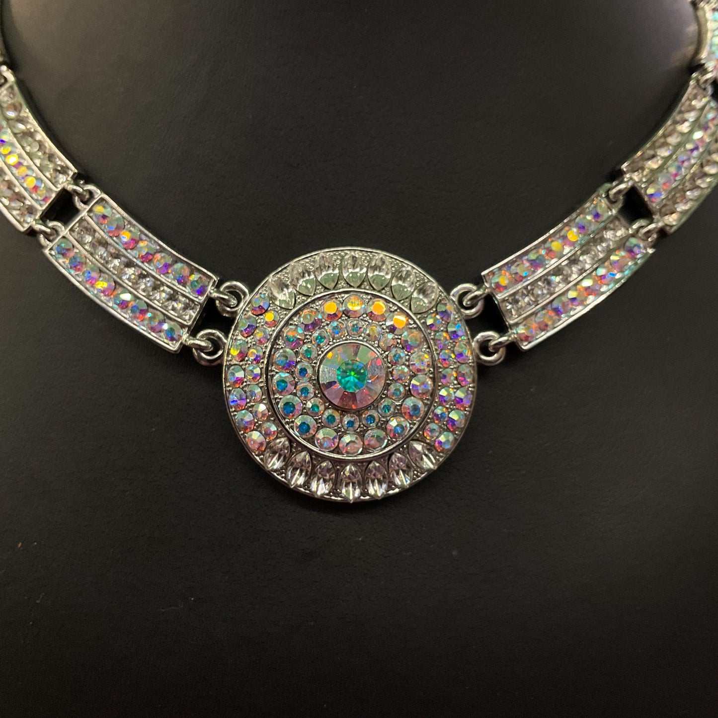 Vintage Butler and Wilson Art Deco Style Crystal Panel Necklace
