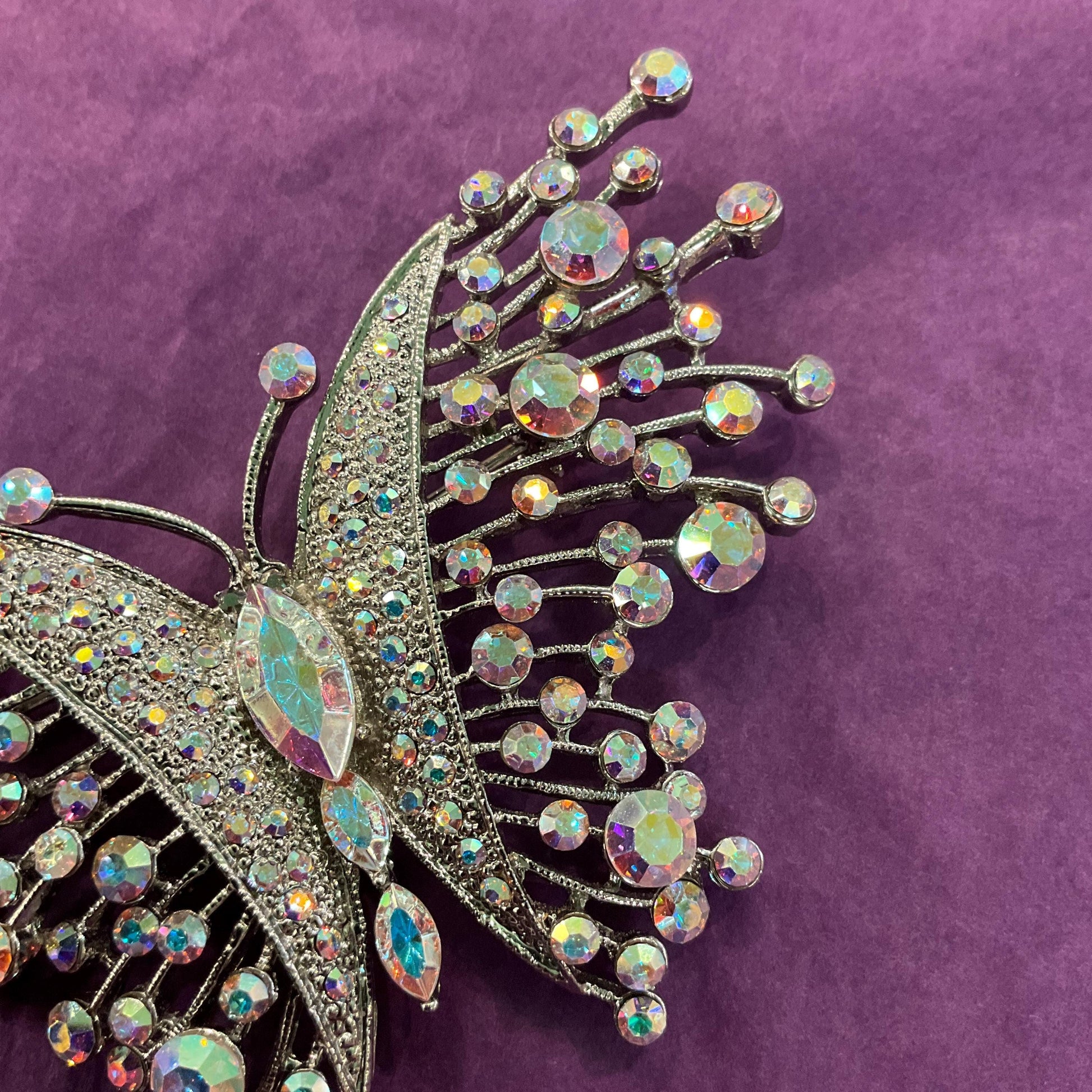 Vintage Butler and Wilson Large Crystal Butterfly Brooch